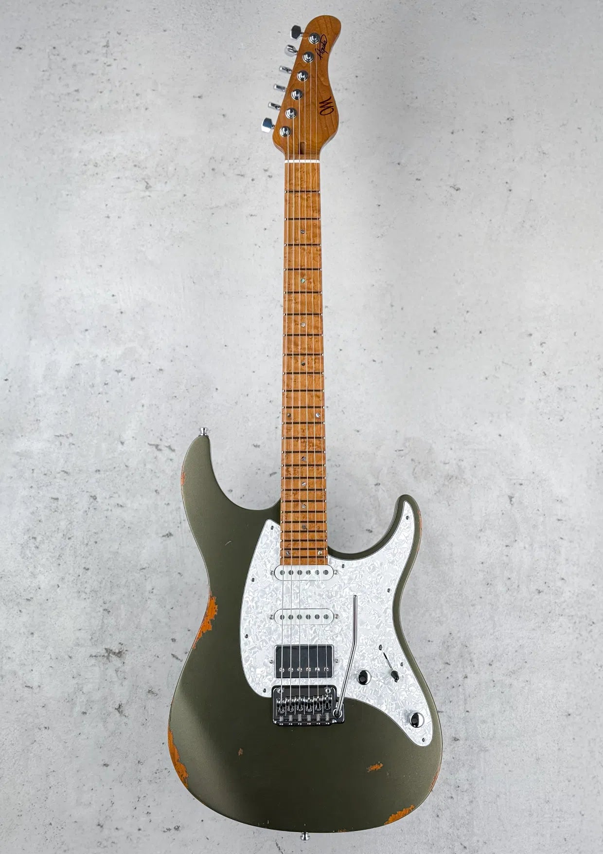 Mayones Aquila Aged V24 6 NAMM 2025 Limited Edition | Monolith Olive Green