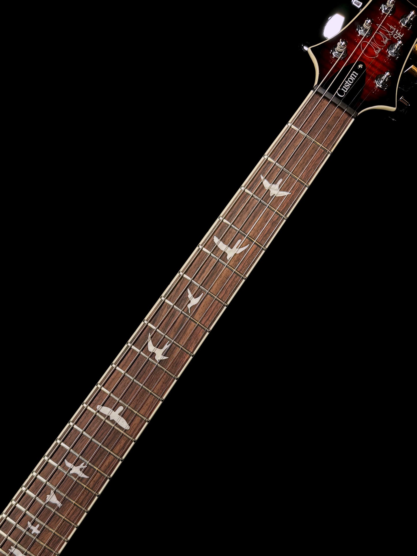 PRS SE Custom 24 Semi-Hollow Piezo | Orange Tiger Smokeburst