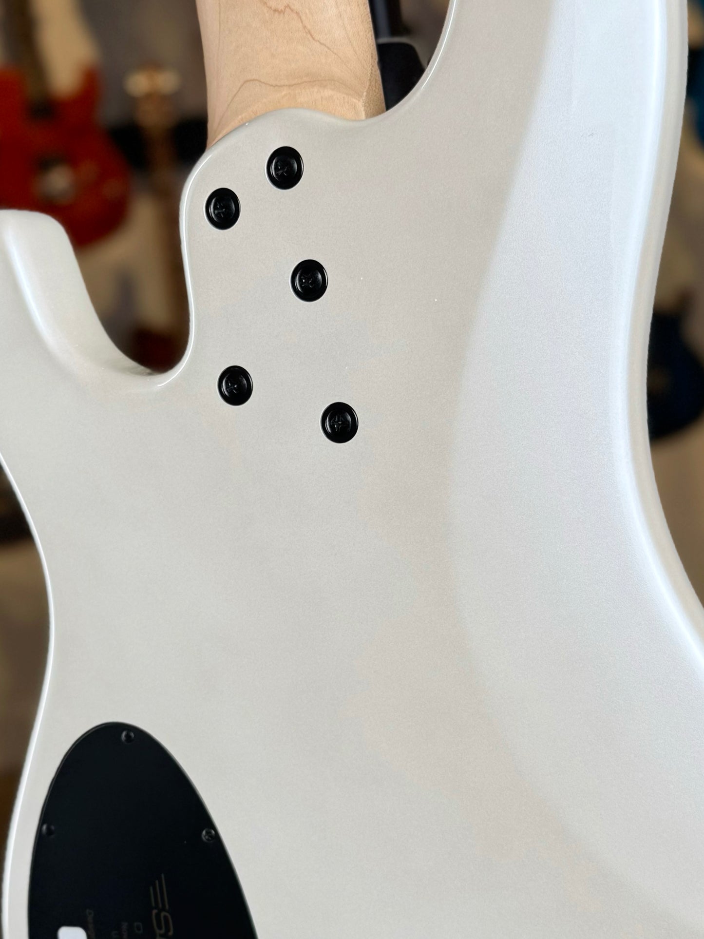 Dingwall Guitars SP1 5 String | Gloss Ducati Pearl White with Black Pickguard