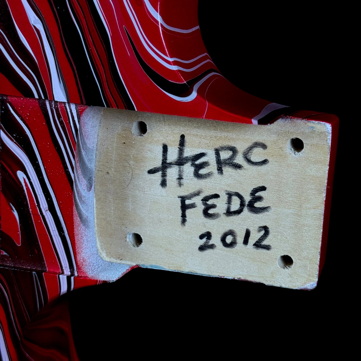 Ibanez Jem Inspired Body | Herc Fede Red Multi Color Swirl