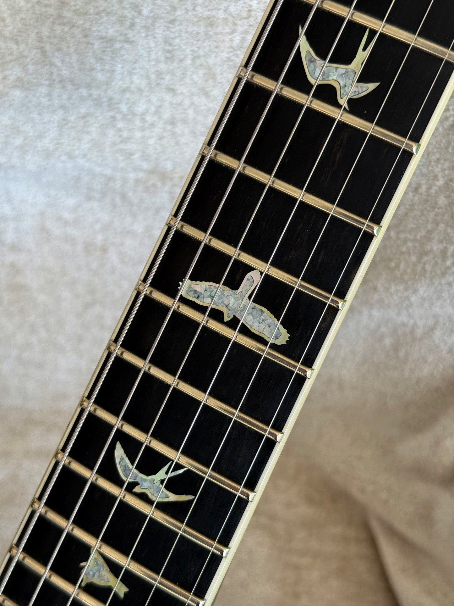 PRS McCarty "10 Top" Wood Library Quilt | Eriza Verde Smokeburst Natural Back