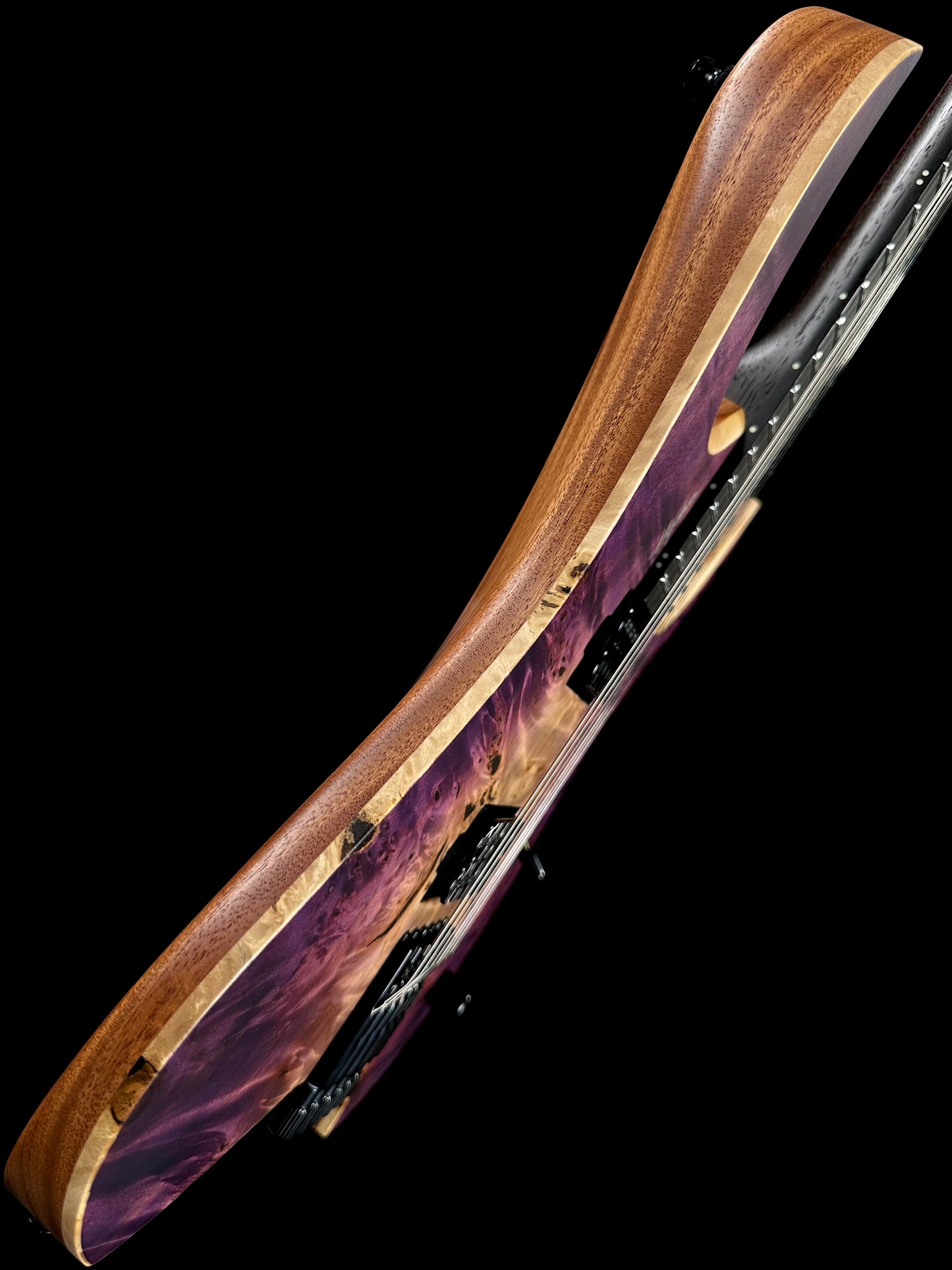 Mayones Hydra Elite 6 | Trans Natural Fade Purple Burst Out Satin
