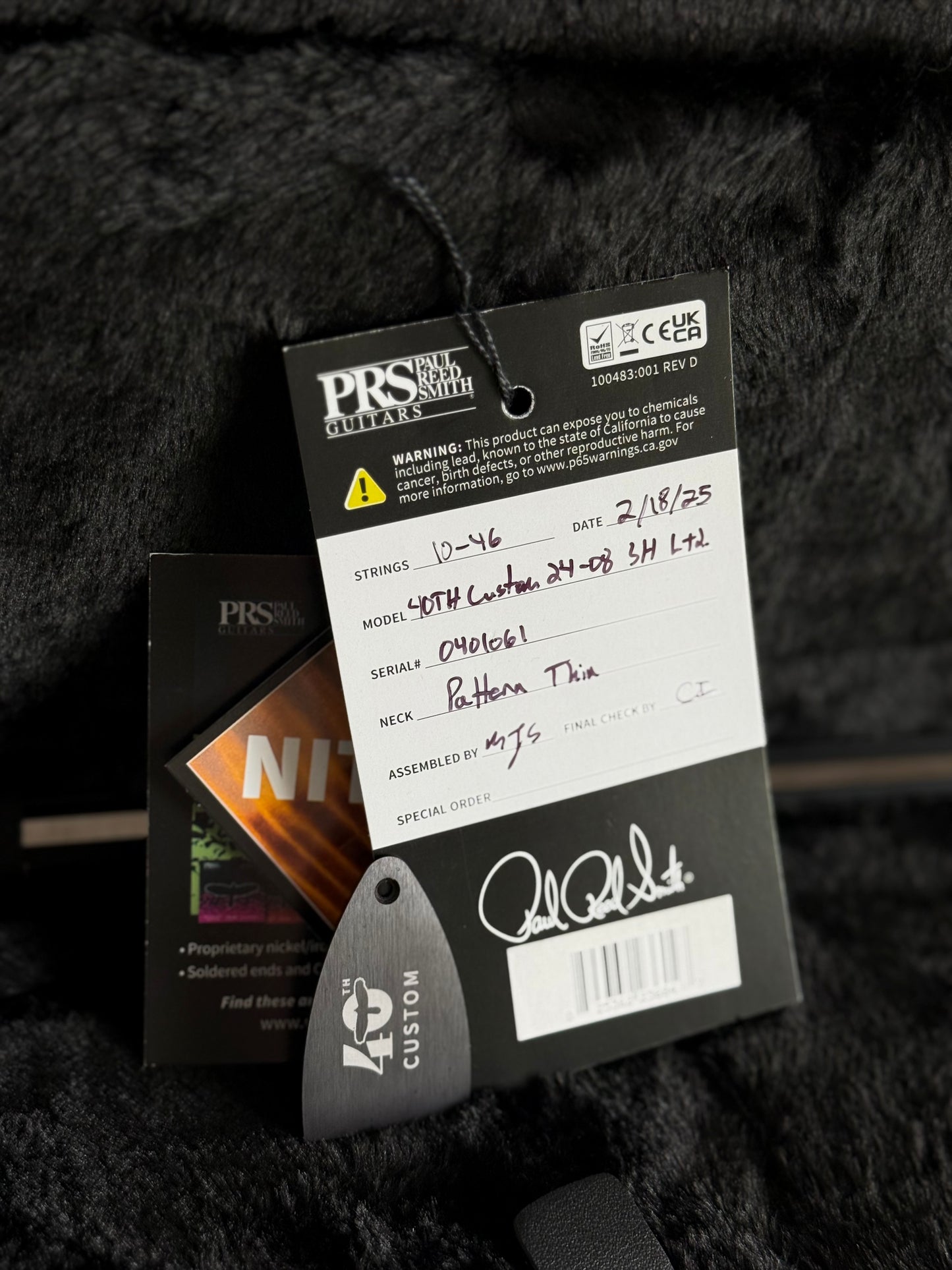 PRS Custom 24-08 Semi-Hollow 40th Anniversary Limited Edition | Charcoal Tri-Color Burst (Pre-Owned)