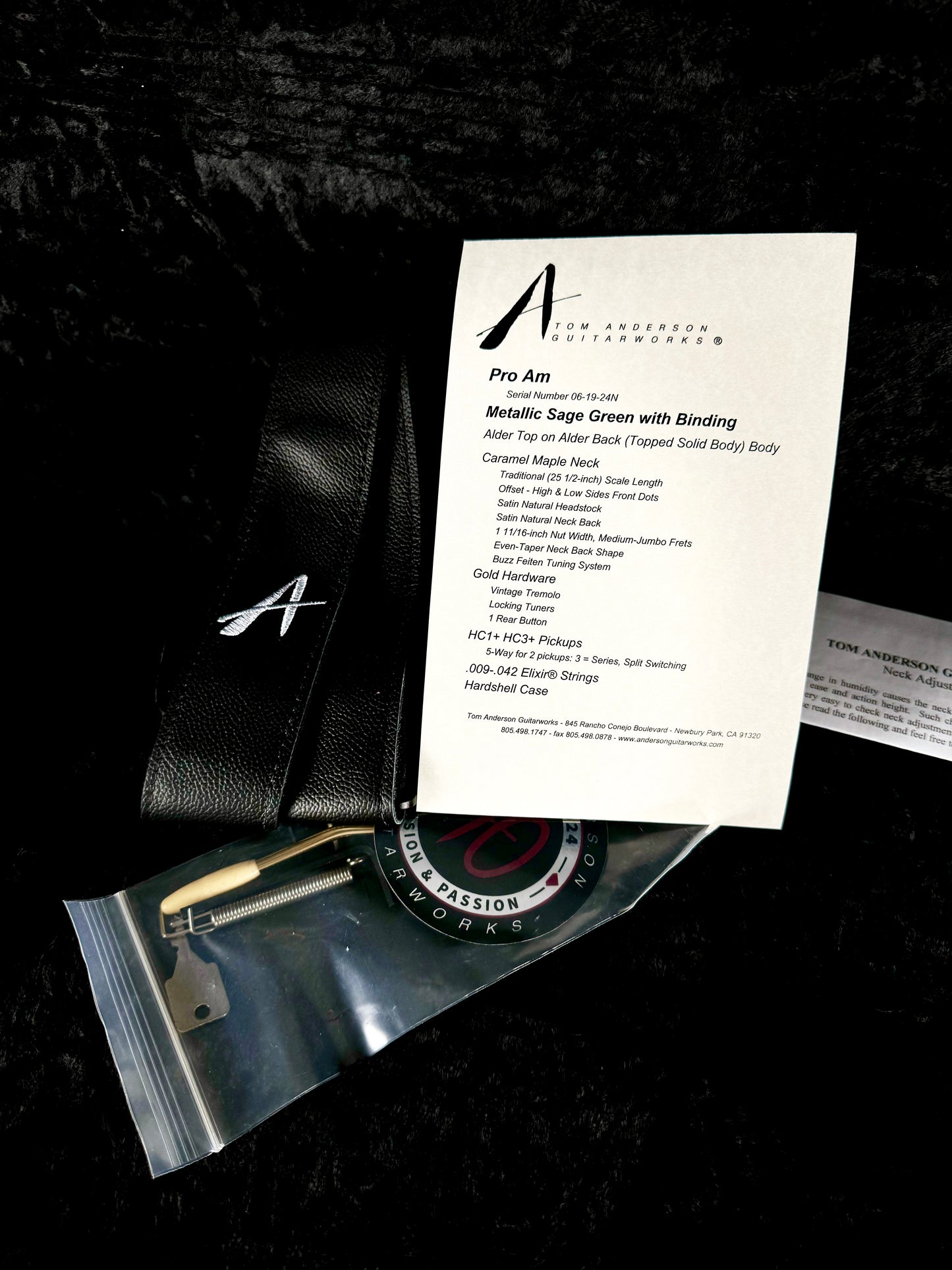 Tom Anderson Pro Am | Metallic Sage Green with Binding