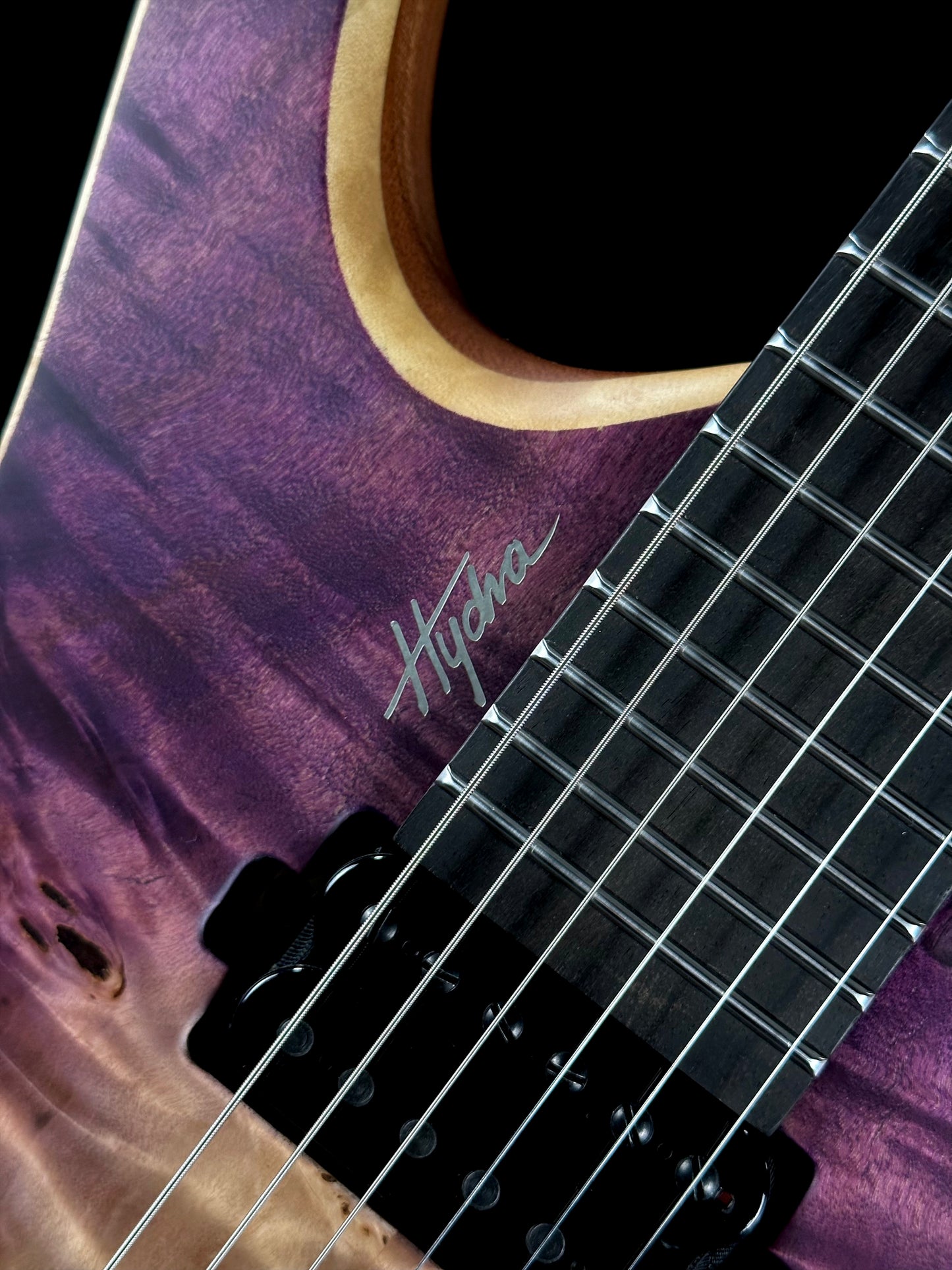 Mayones Hydra Elite 6 | Trans Natural Fade Purple Burst Out Satin