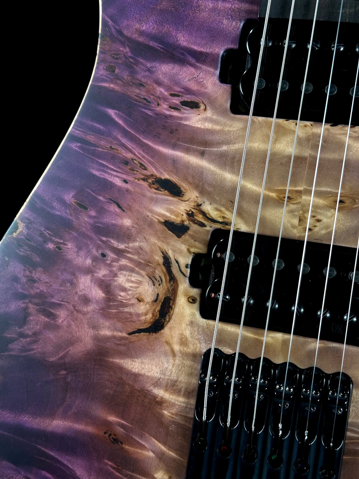 Mayones Hydra Elite 6 | Trans Natural Fade Purple Burst Out Satin