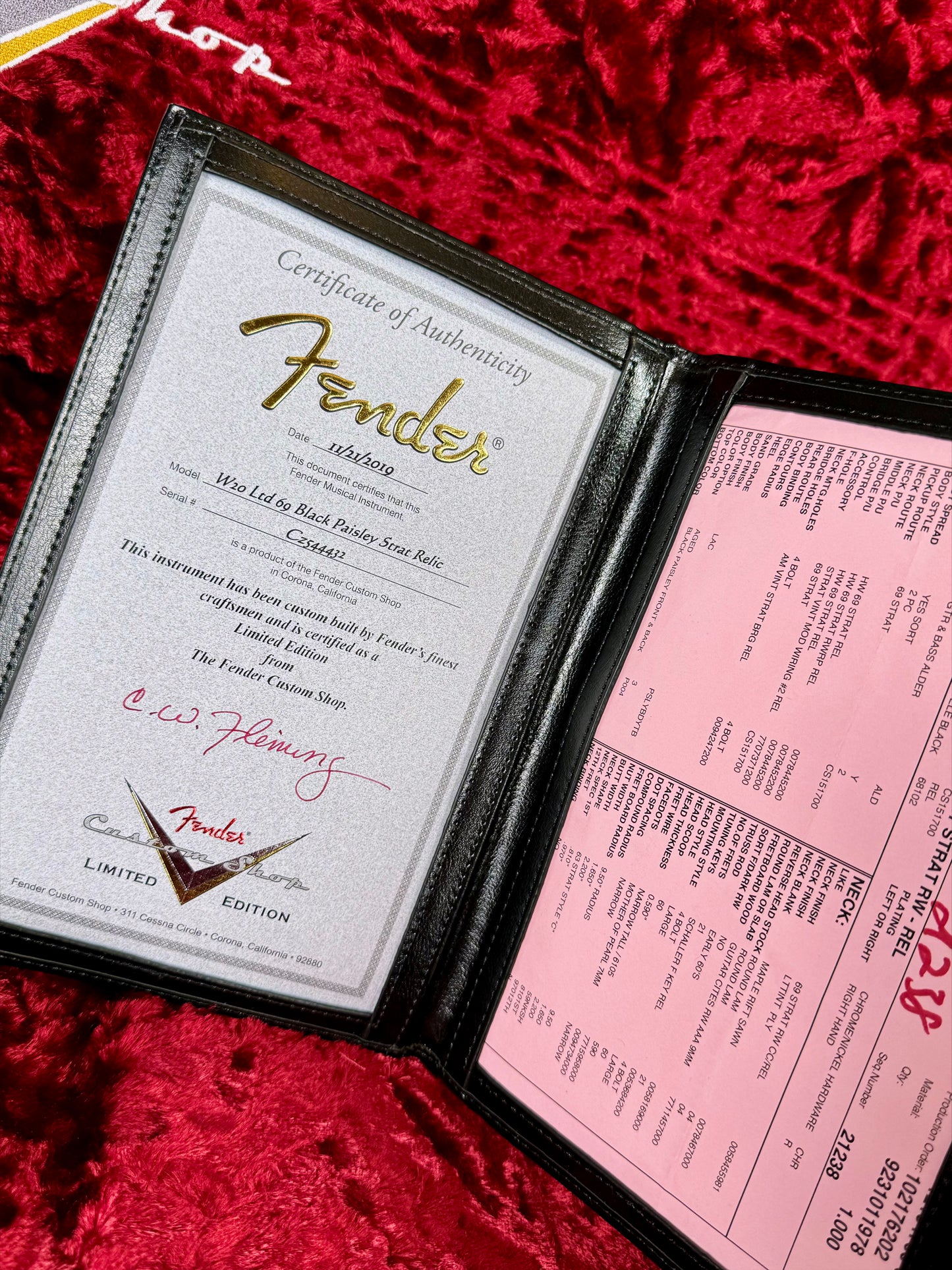 Fender Custom Shop 1969 Black Paisley Stratocaster Relic | Namm Limited Edition