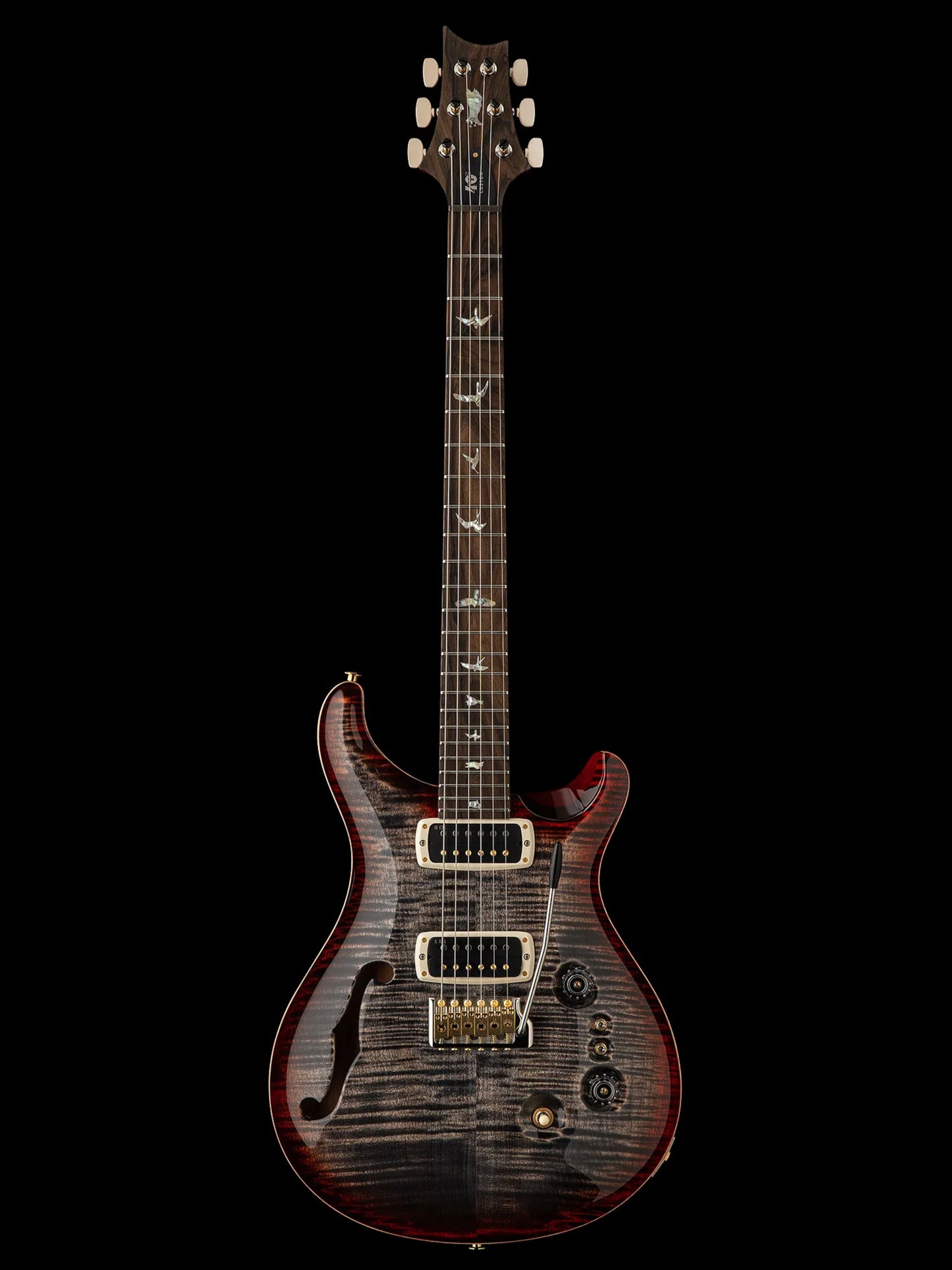 PRS Custom 24-08 Semi-Hollow 40th Anniversary Limited Edition | Charcoal Cherry Burst (Pre-Order)