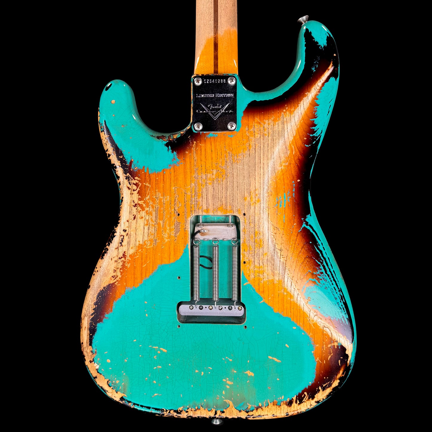 Fender Custom Shop NAMM 2018 LTD 57 Stratocaster Heavy Relic | Transparent Tahitian Turquoise Over Two-Tone Sunburst