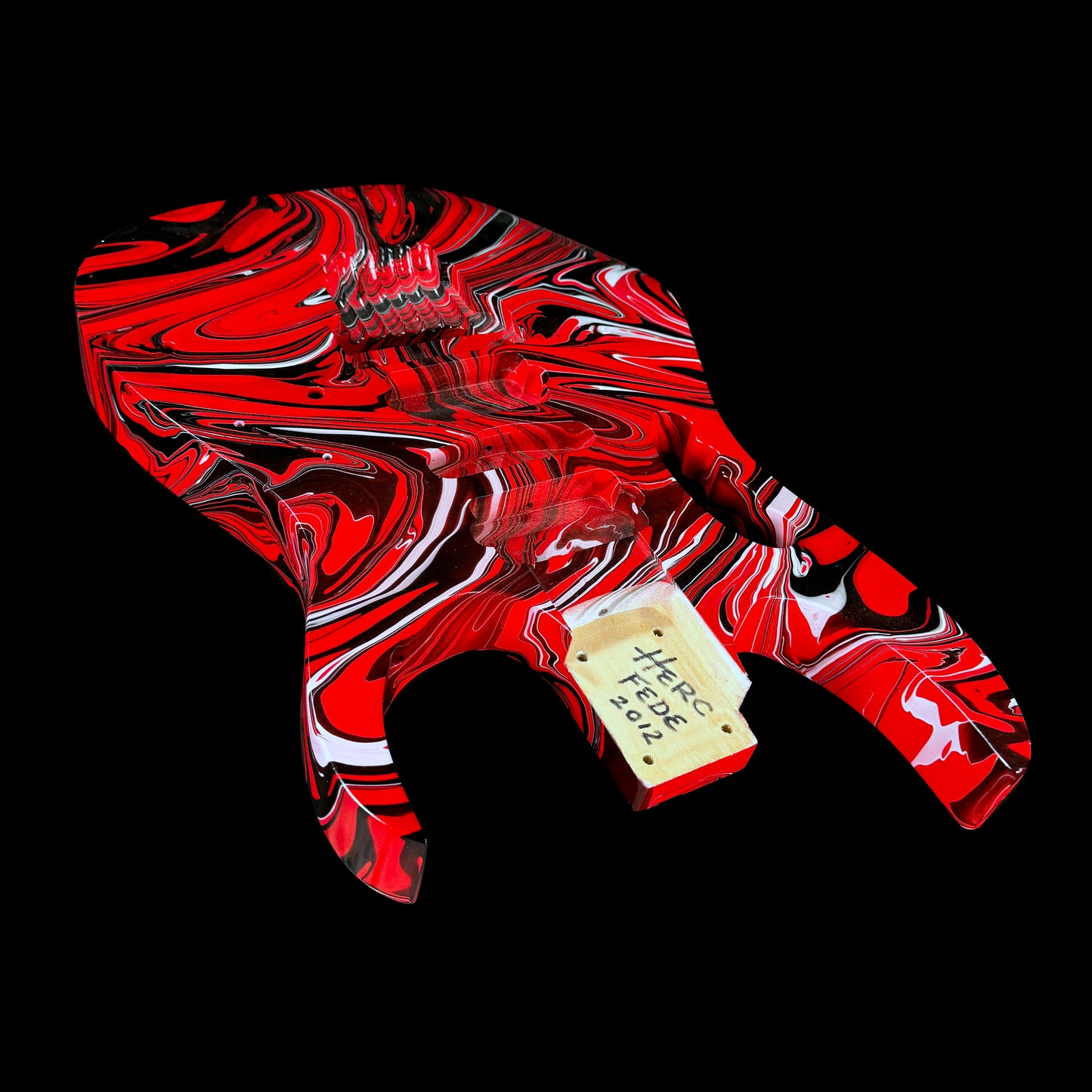 Ibanez Jem Inspired Body | Herc Fede Red Multi Color Swirl