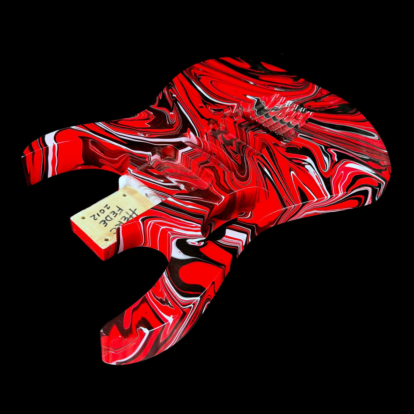 Ibanez Jem Inspired Body | Herc Fede Red Multi Color Swirl