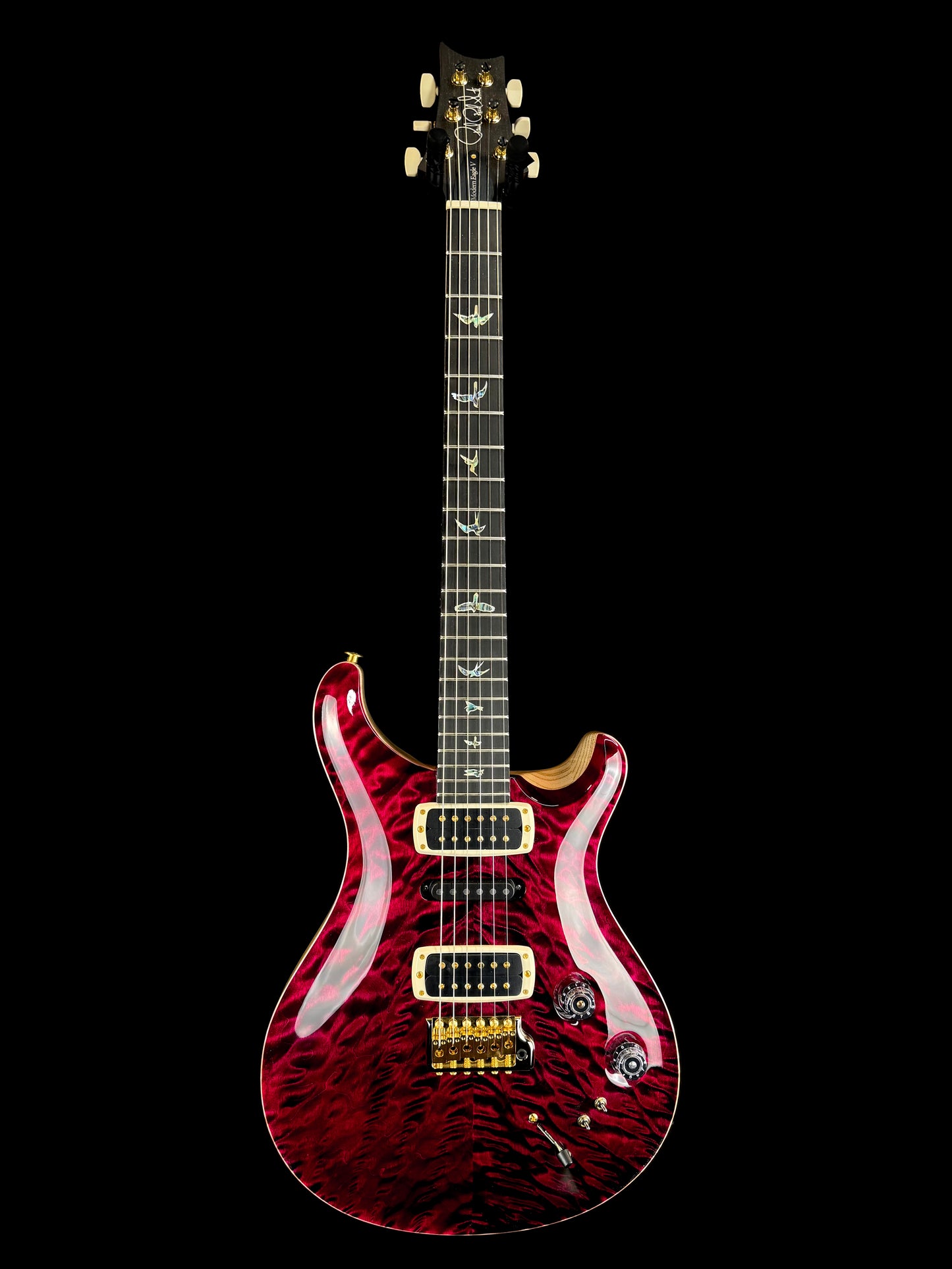 PRS Modern Eagle V "10 Top" Wood Library | Red Tiger