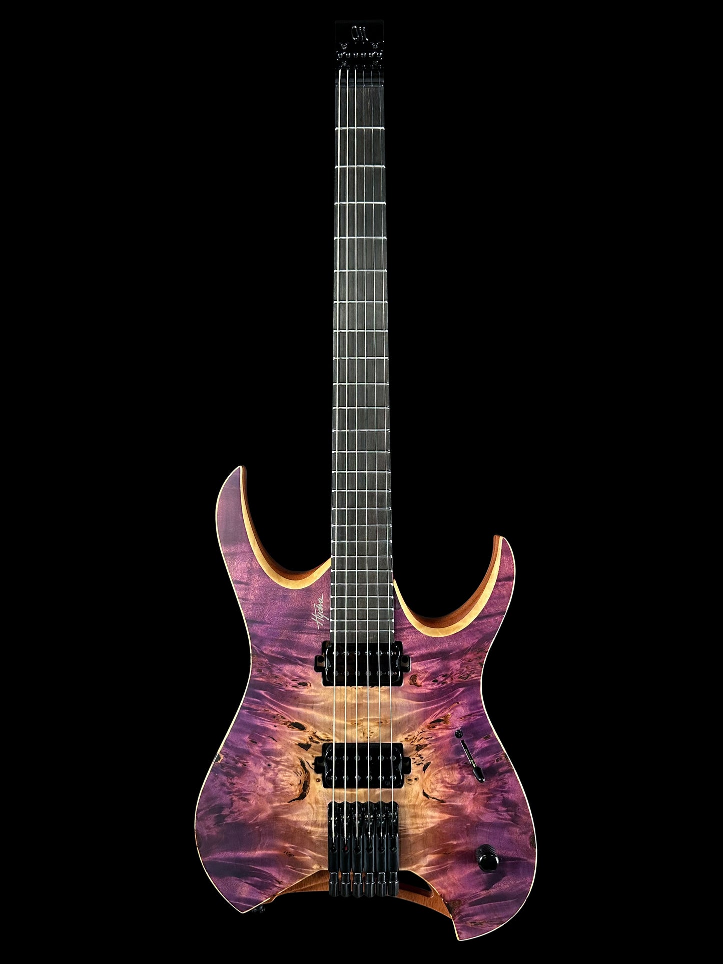 Mayones Hydra Elite 6 | Trans Natural Fade Purple Burst Out Satin