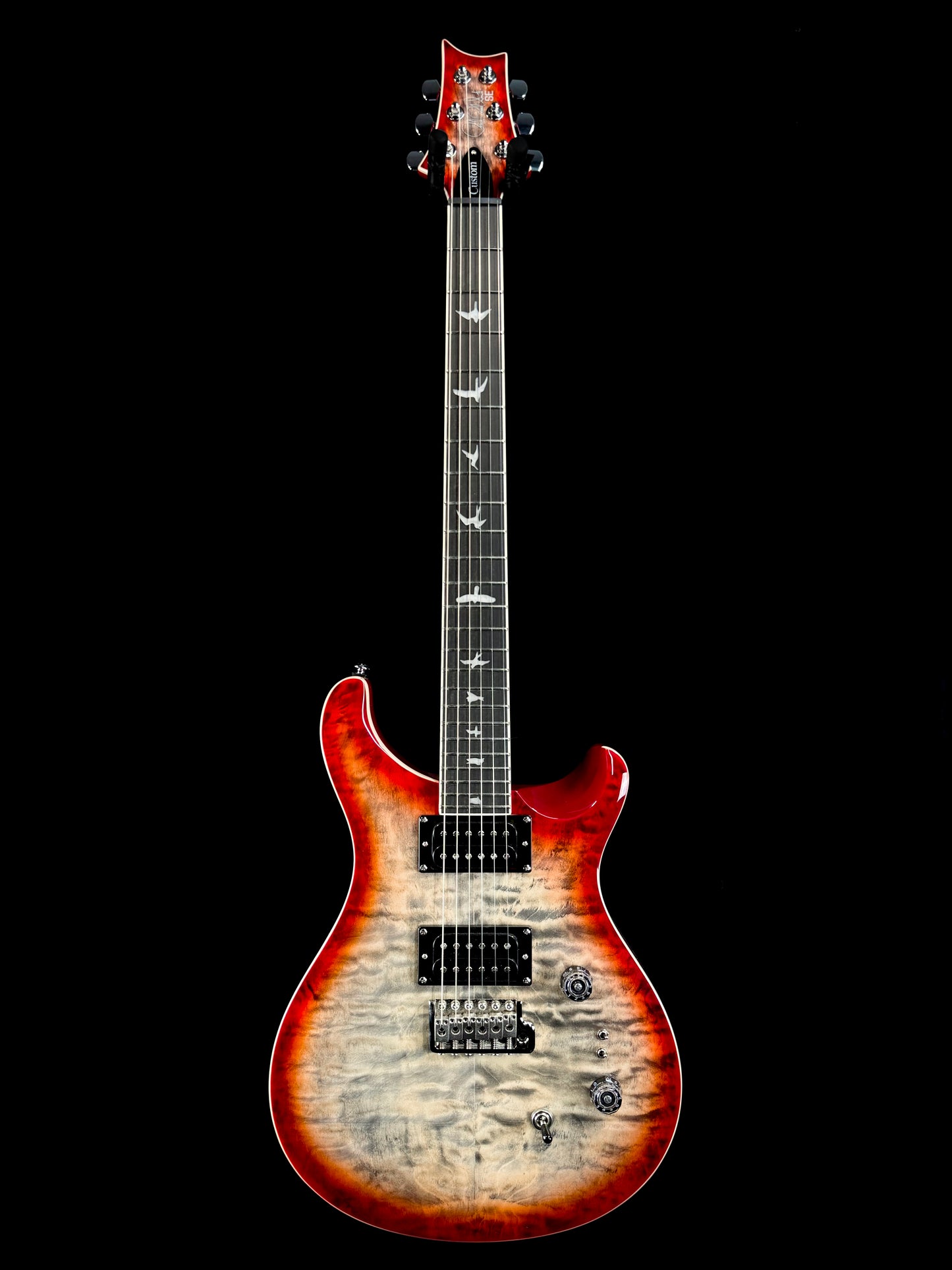 PRS SE Custom 24-08 Quilt | Charcoal Cherry Burst
