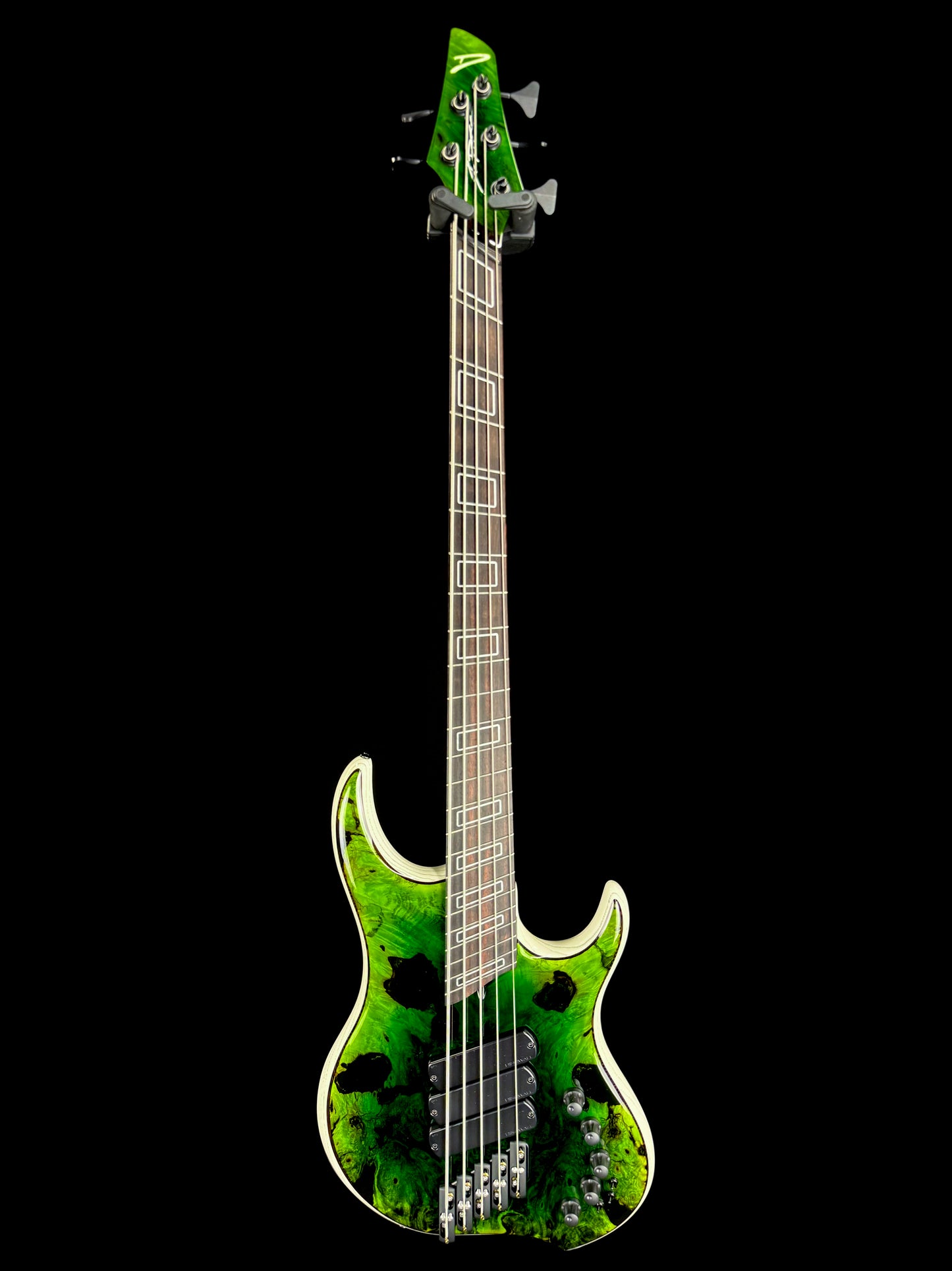 Dingwall Guitars Custom Shop Z3 5 String | Trans Green Reverse Burst
