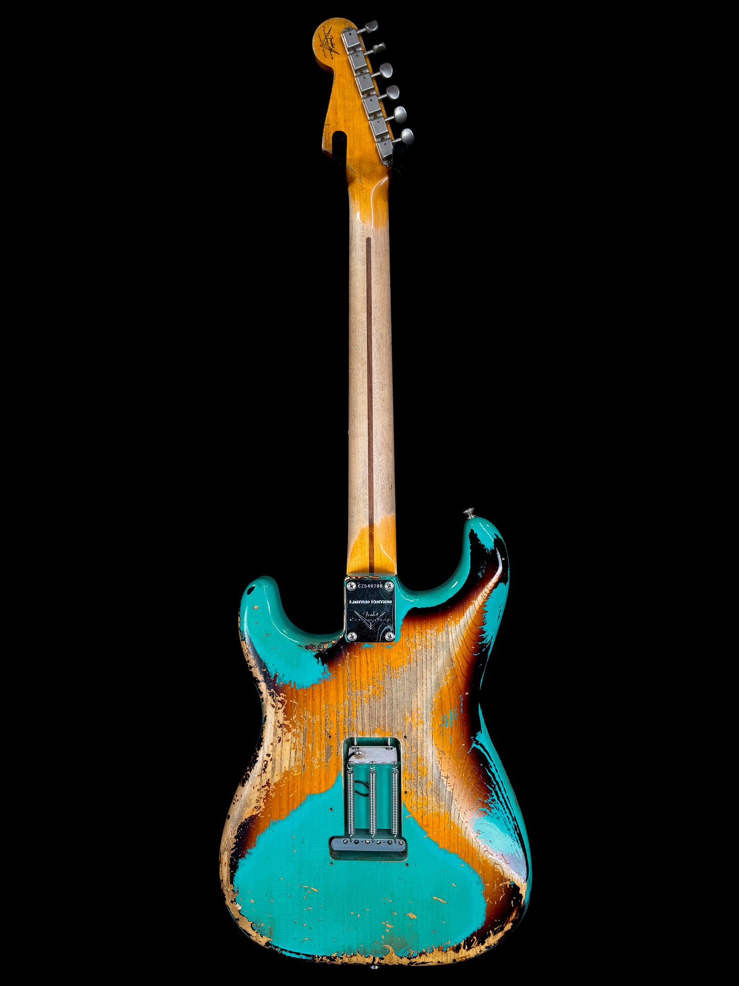 Fender Custom Shop NAMM 2018 LTD 57 Stratocaster Heavy Relic | Transparent Tahitian Turquoise Over Two-Tone Sunburst