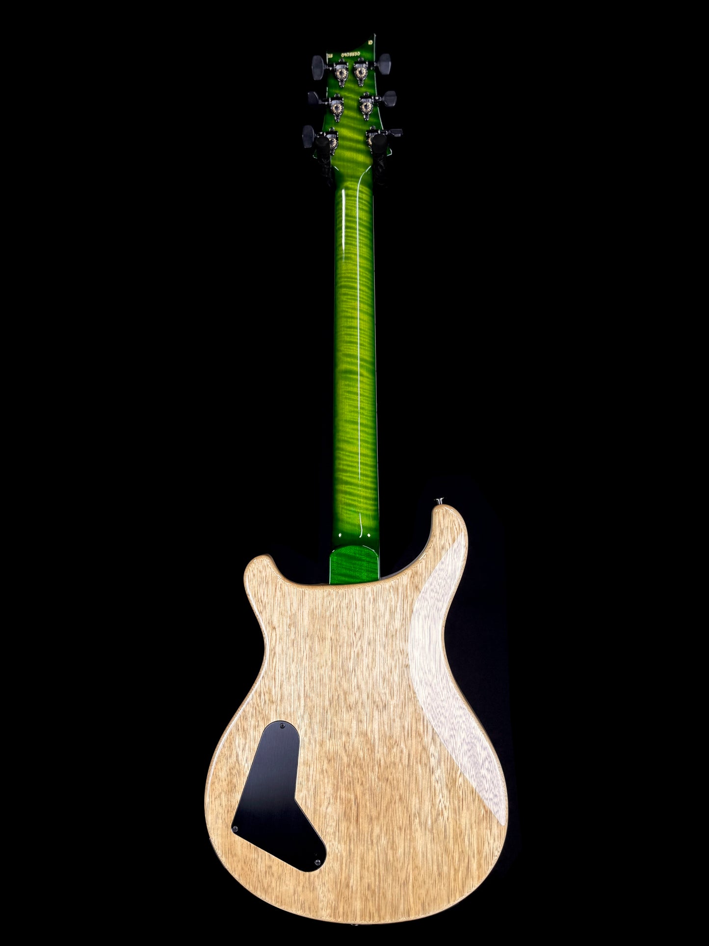 PRS McCarty "10 Top" Wood Library Quilt | Eriza Verde Smokeburst Natural Back