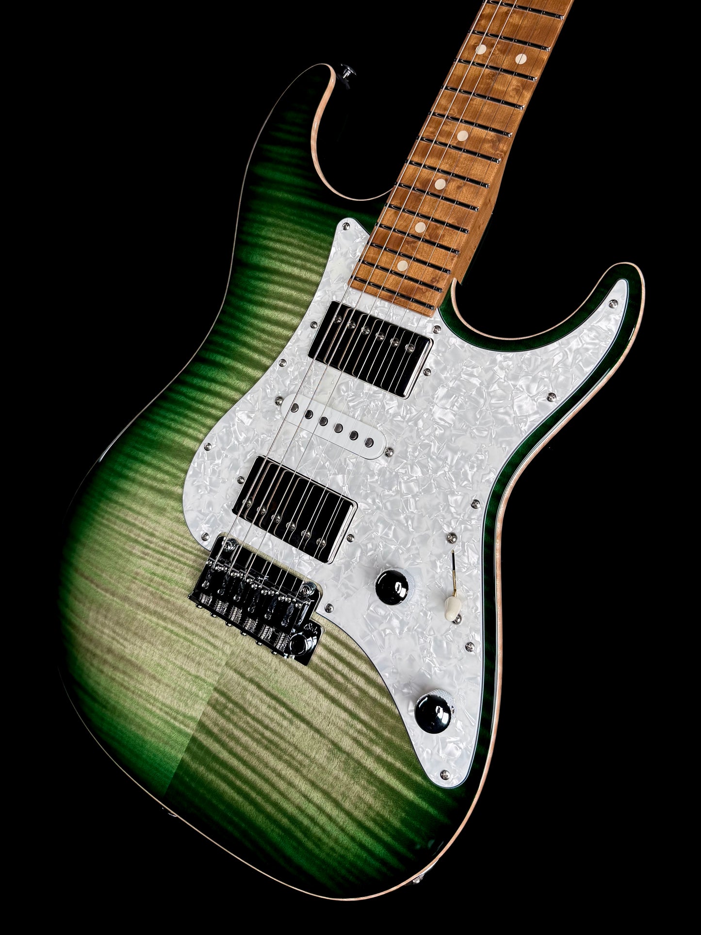 Suhr Standard Custom HSS | Faded Trans Green Burst