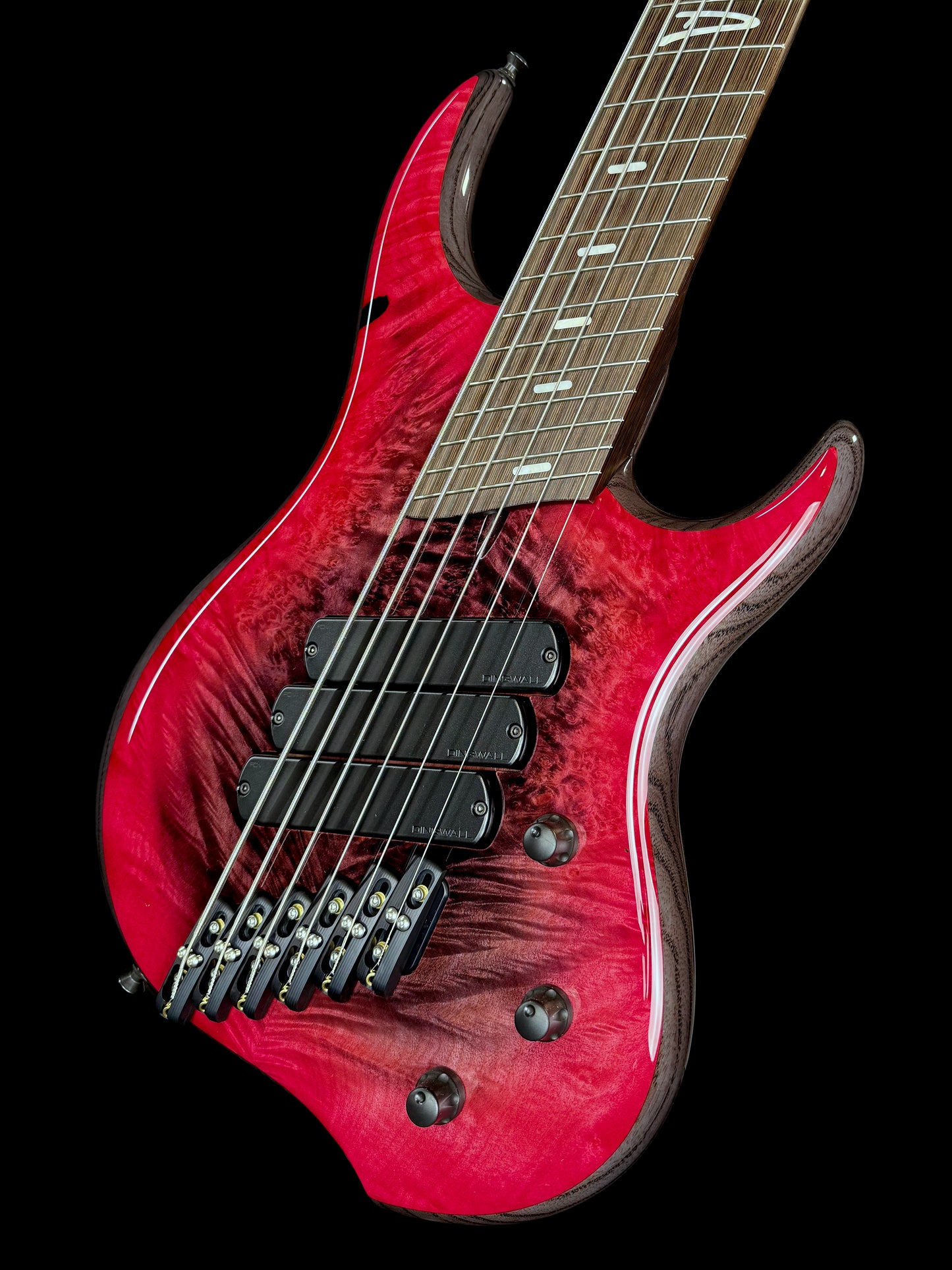 Dingwall Guitars Custom Shop Z3 6 String | Charcoal to Pink Reverse Burst