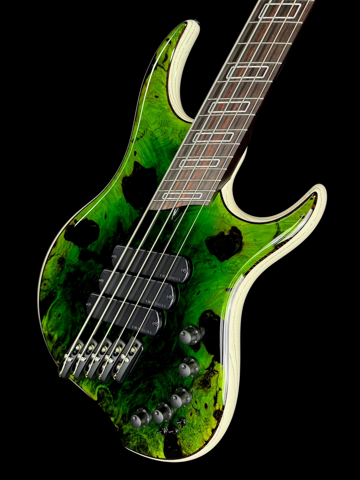 Dingwall Guitars Custom Shop Z3 5 String | Trans Green Reverse Burst