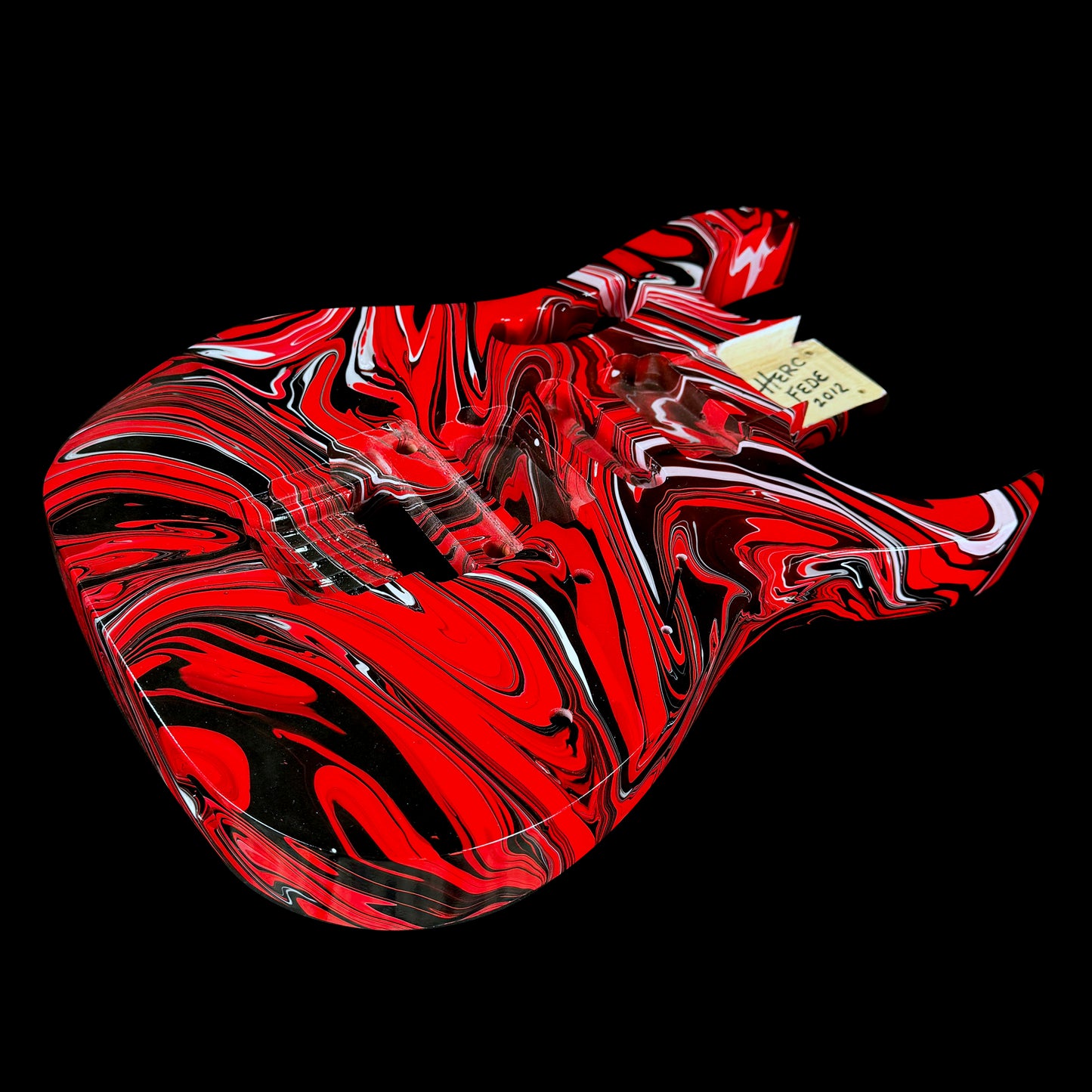 Ibanez Jem Inspired Body | Herc Fede Red Multi Color Swirl