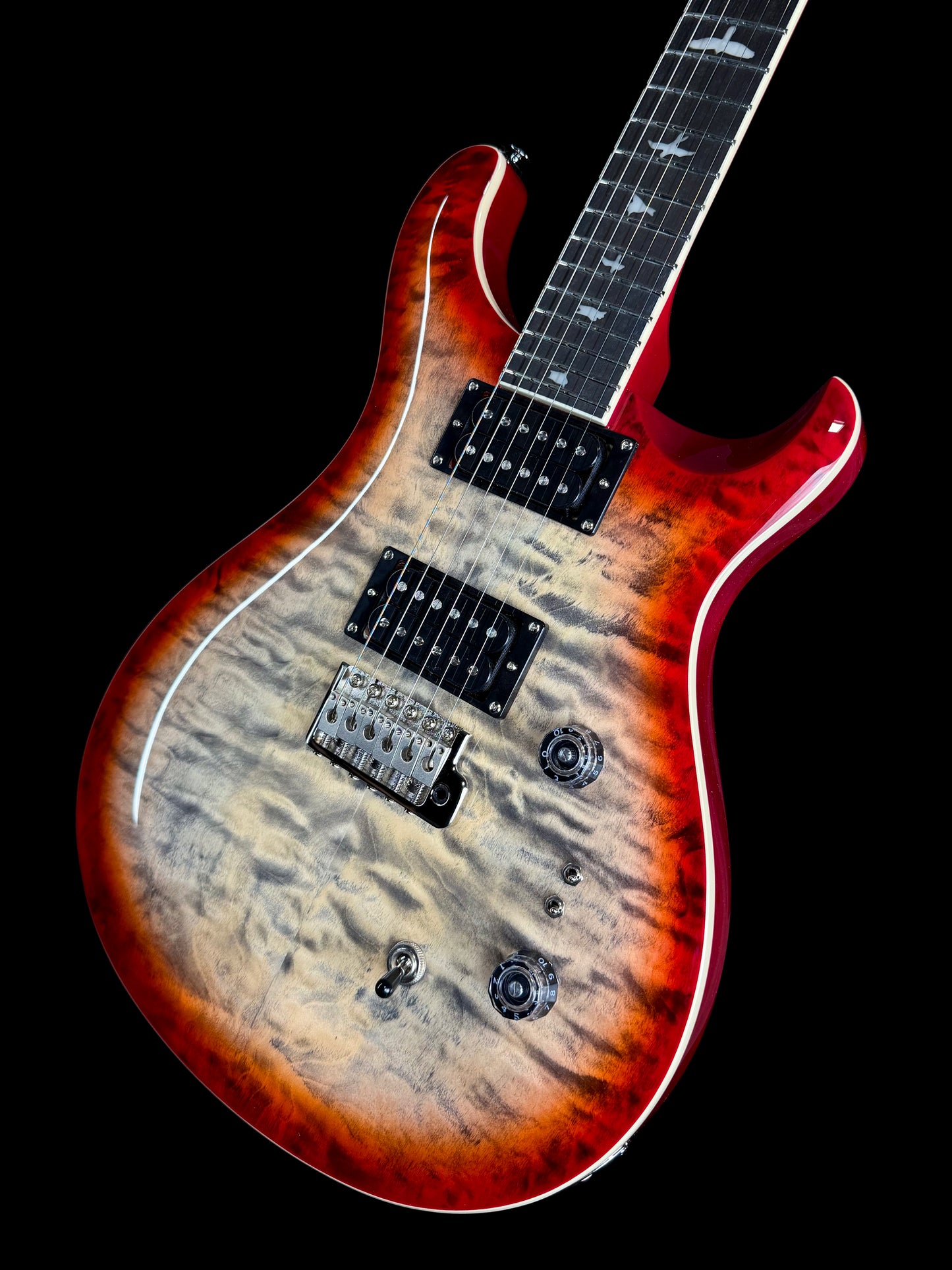 PRS SE Custom 24-08 Quilt | Charcoal Cherry Burst