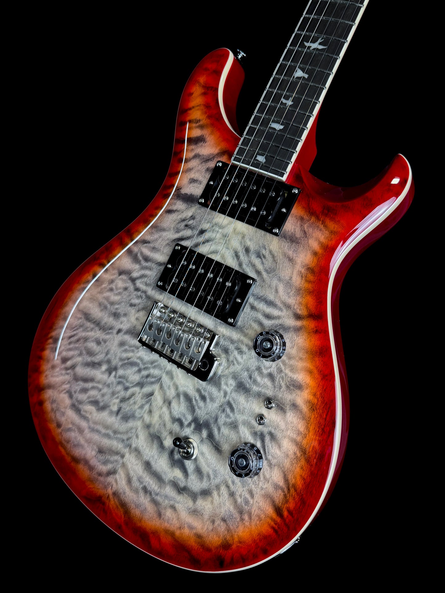 PRS SE Custom 24-08 Quilt | Charcoal Cherry Burst