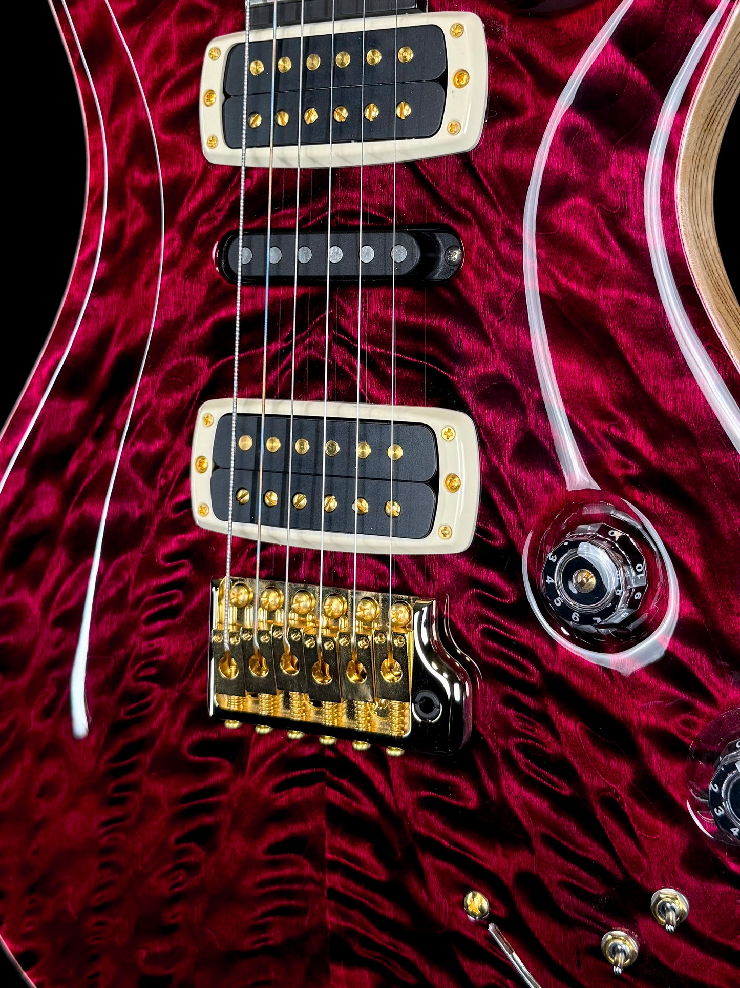 PRS Modern Eagle V "10 Top" Wood Library | Red Tiger