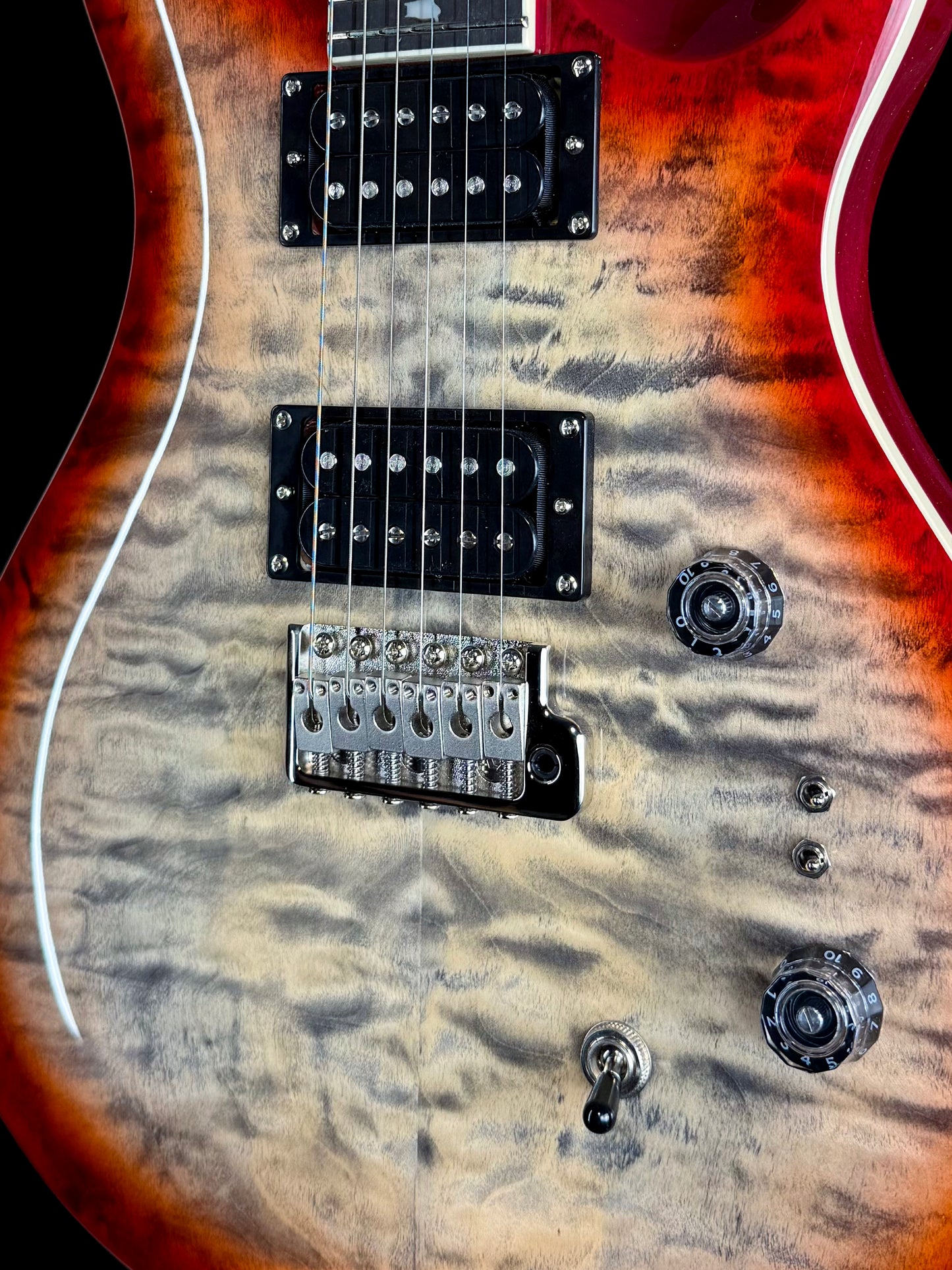 PRS SE Custom 24-08 Quilt | Charcoal Cherry Burst