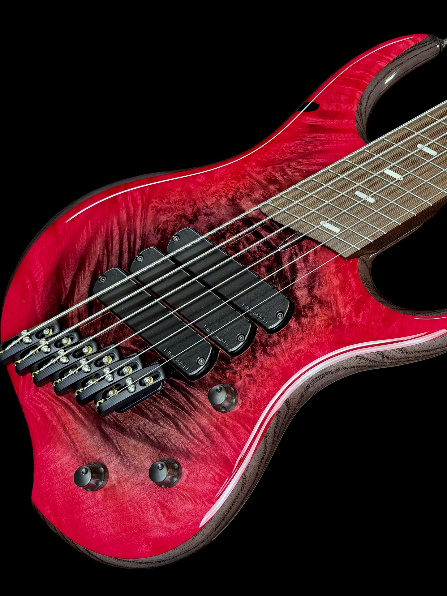 Dingwall Guitars Custom Shop Z3 6 String | Charcoal to Pink Reverse Burst