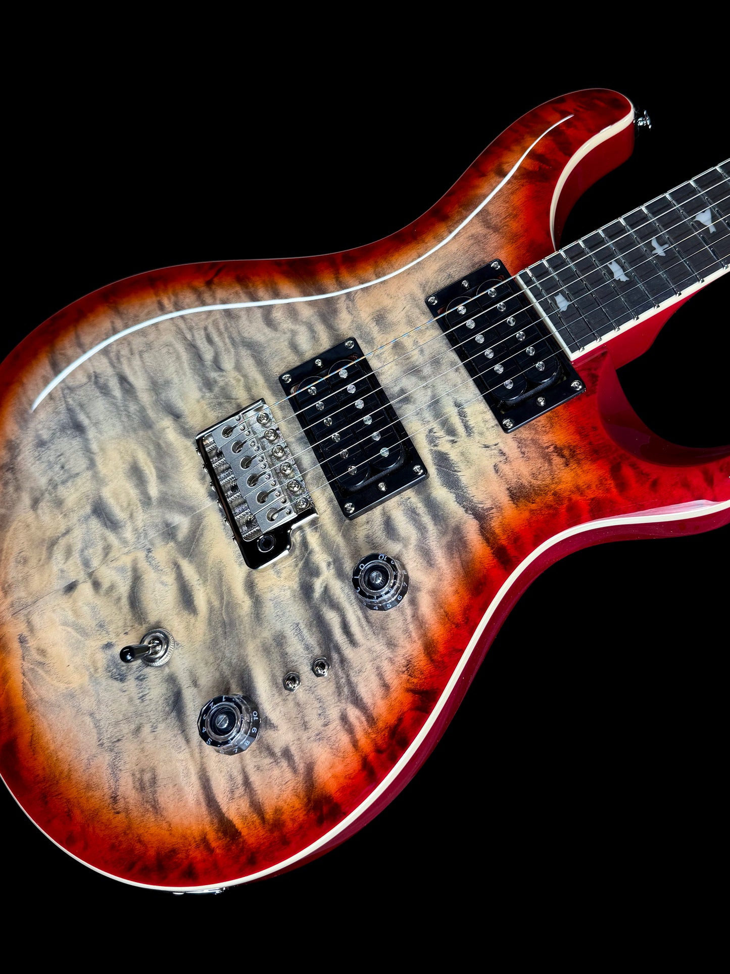 PRS SE Custom 24-08 Quilt | Charcoal Cherry Burst