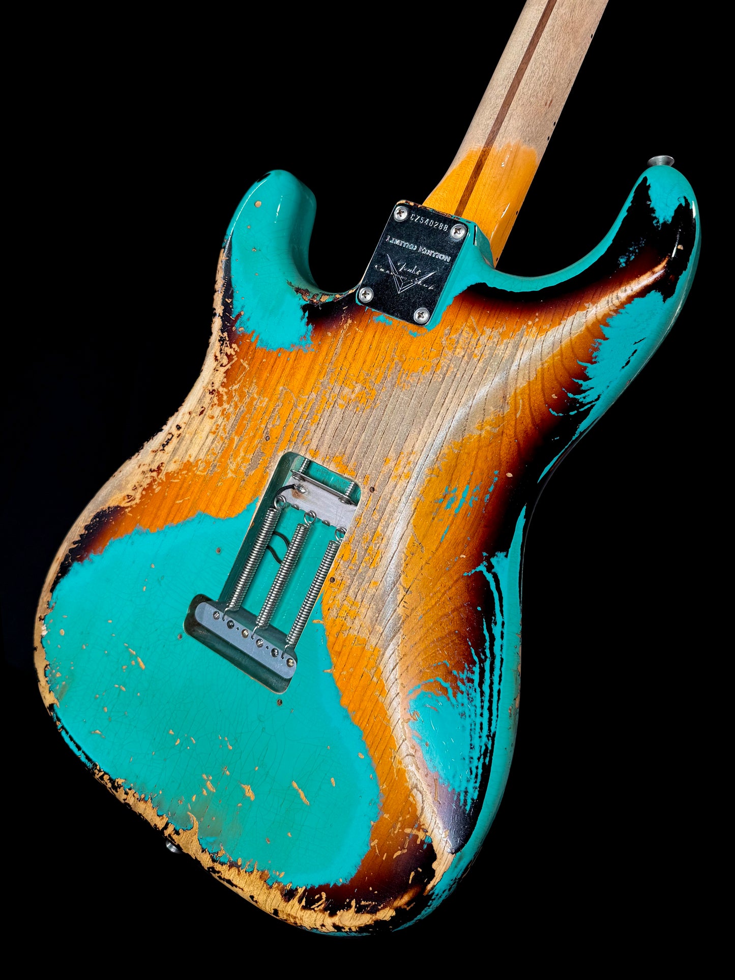 Fender Custom Shop NAMM 2018 LTD 57 Stratocaster Heavy Relic | Transparent Tahitian Turquoise Over Two-Tone Sunburst