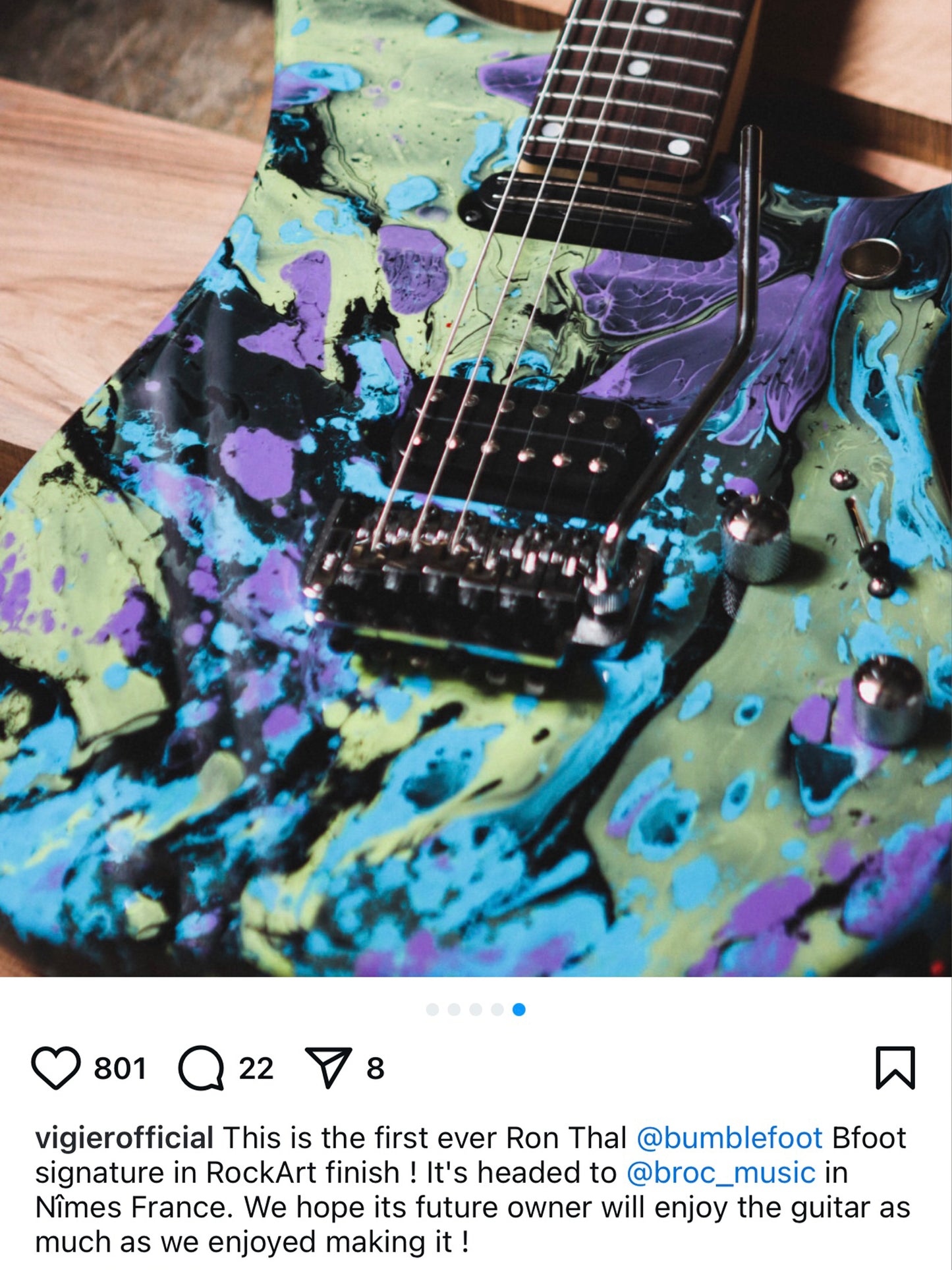 Vigier Excalibur Bumblefoot Ron Thal Signature Exclusive 1 of 1 | Rock Art