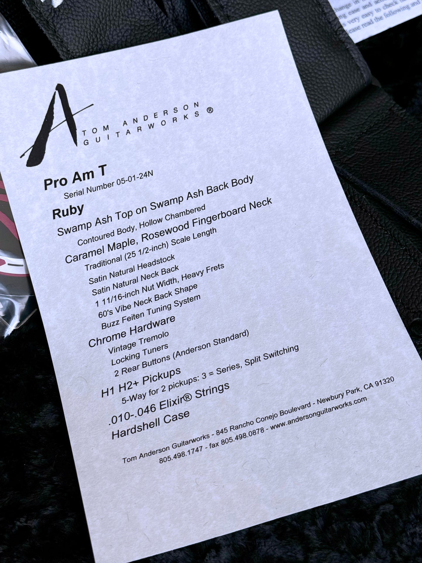 Tom Anderson Pro Am T | Ruby