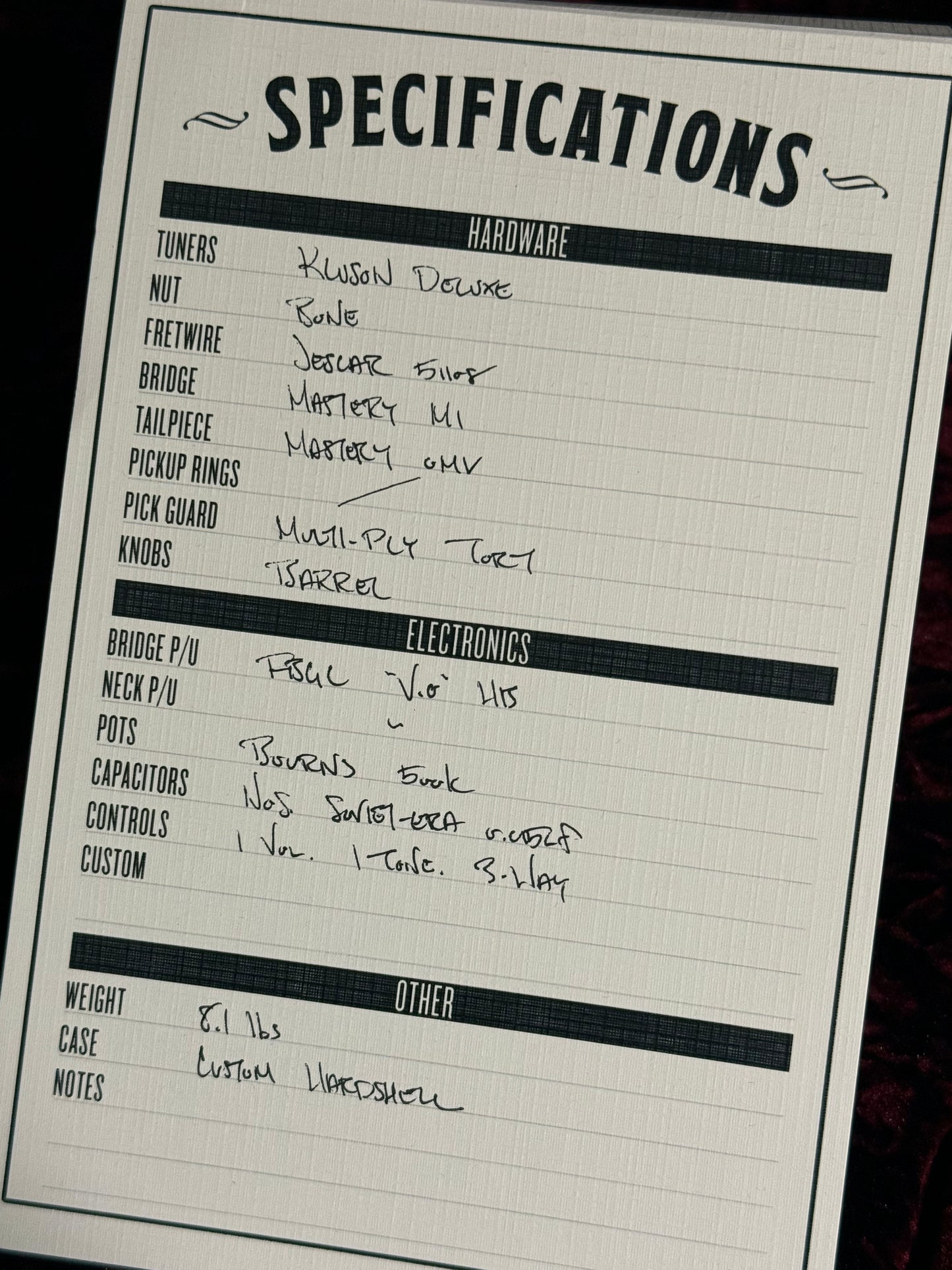 Frank Brothers Sonar NAMM 2026 Show Piece | Nicotine White (1 of 1)