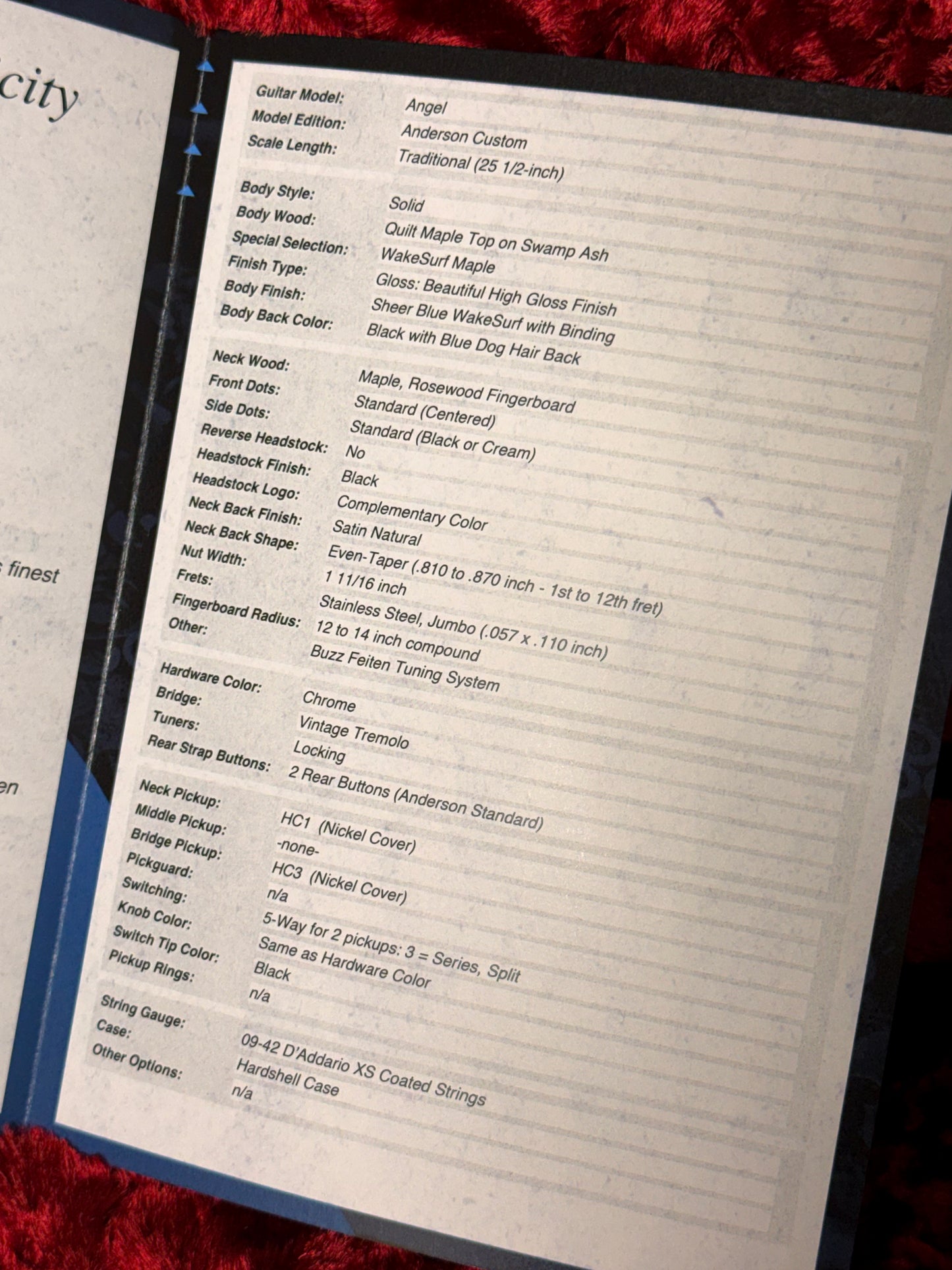 Tom Anderson Angel | Sheer Blue WakeSurf with Binding (Special Selection Top)