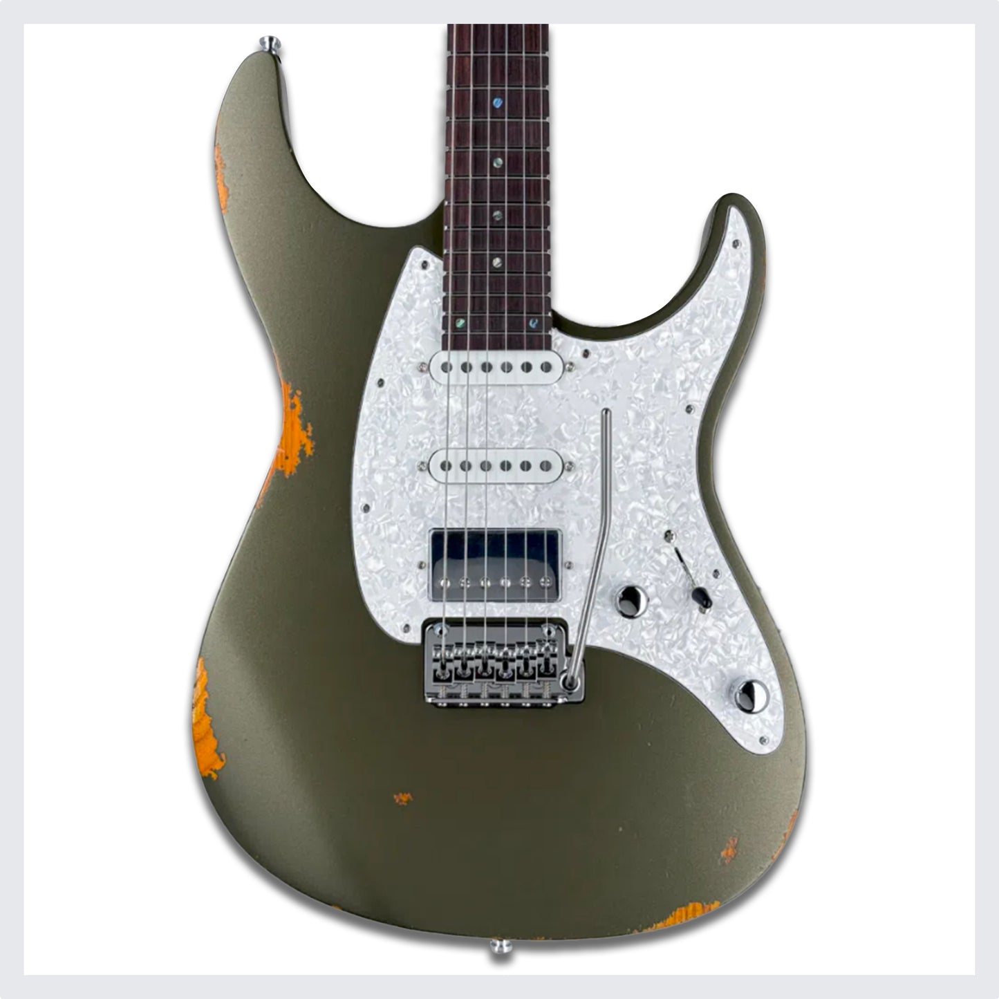 Mayones Aquila Aged V24 6 NAMM 2025 Limited Edition | Monolith Olive Green