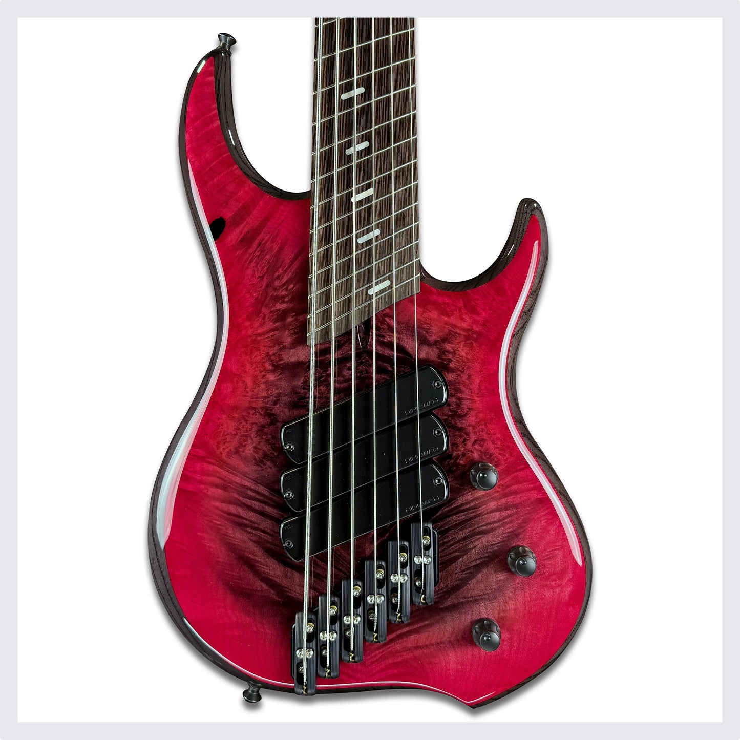 Dingwall Guitars Custom Shop Z3 6 String | Charcoal to Pink Reverse Burst