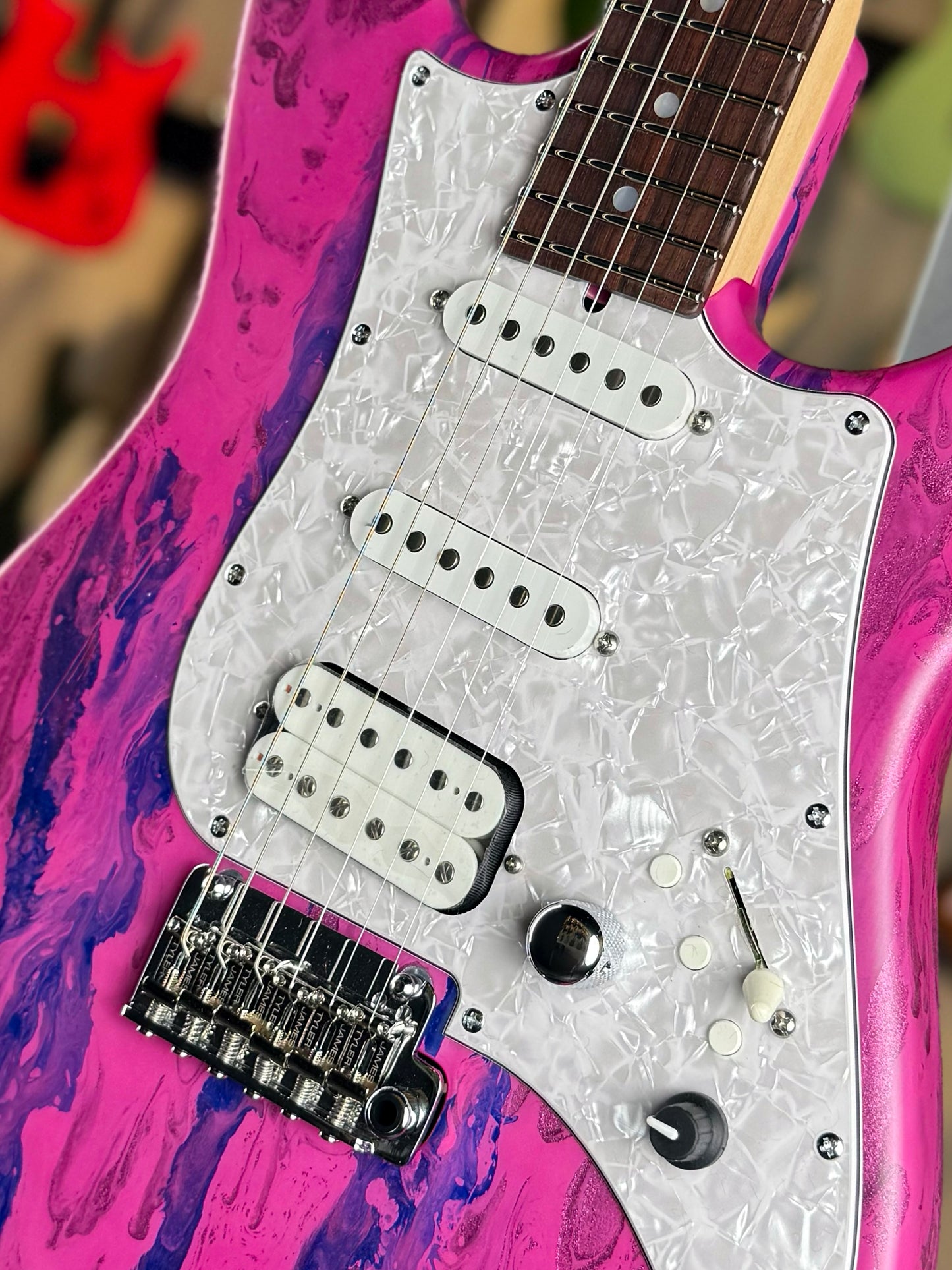 James Tyler Guitars Studio Elite HDX | Trans Fuchsia Over Antarctic Smear