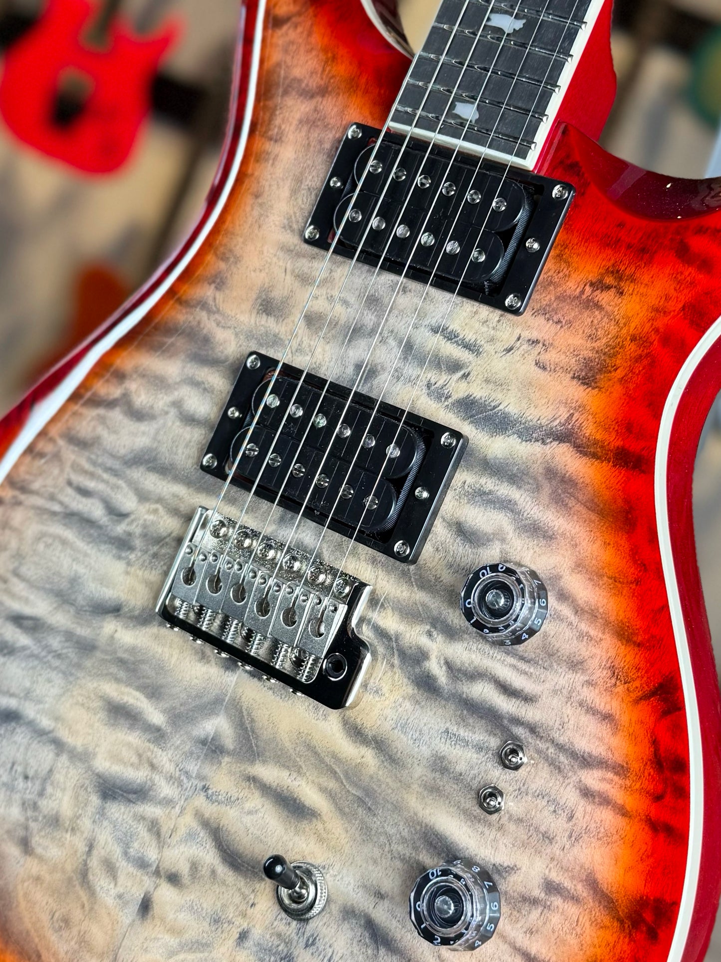PRS SE Custom 24-08 Quilt | Charcoal Cherry Burst