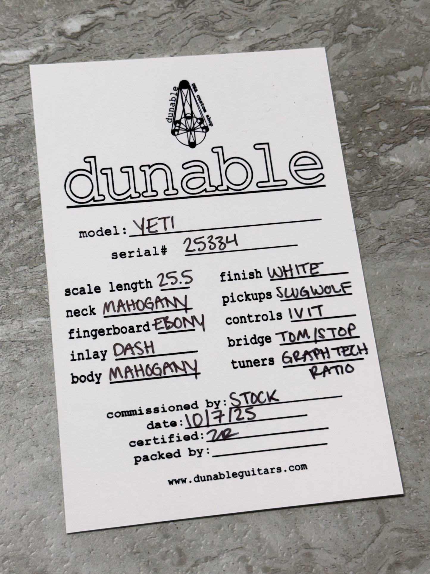 Dunable Yeti USA Custom Shop | White