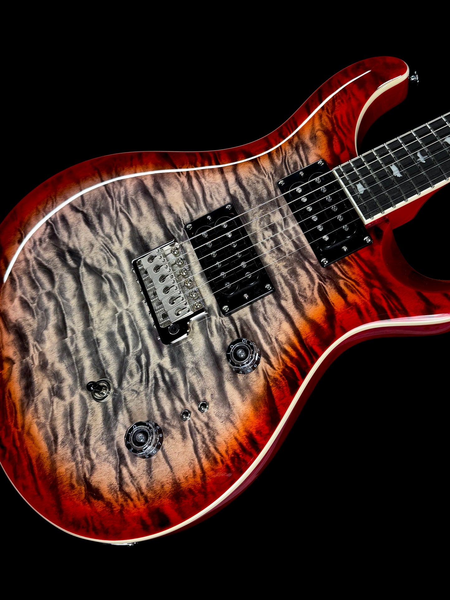 PRS SE Custom 24-08 Quilt | Charcoal Cherry Burst