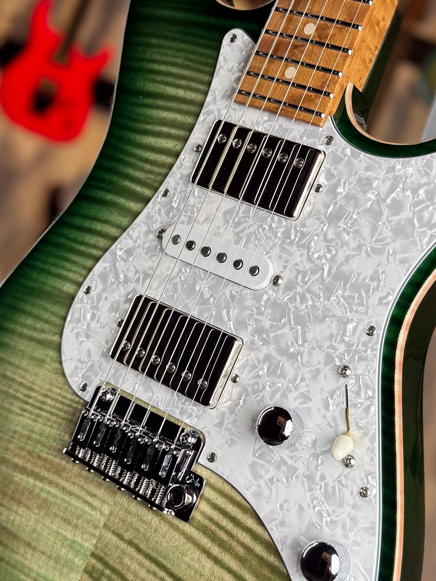 Suhr Standard Custom HSH | Faded Trans Green Burst