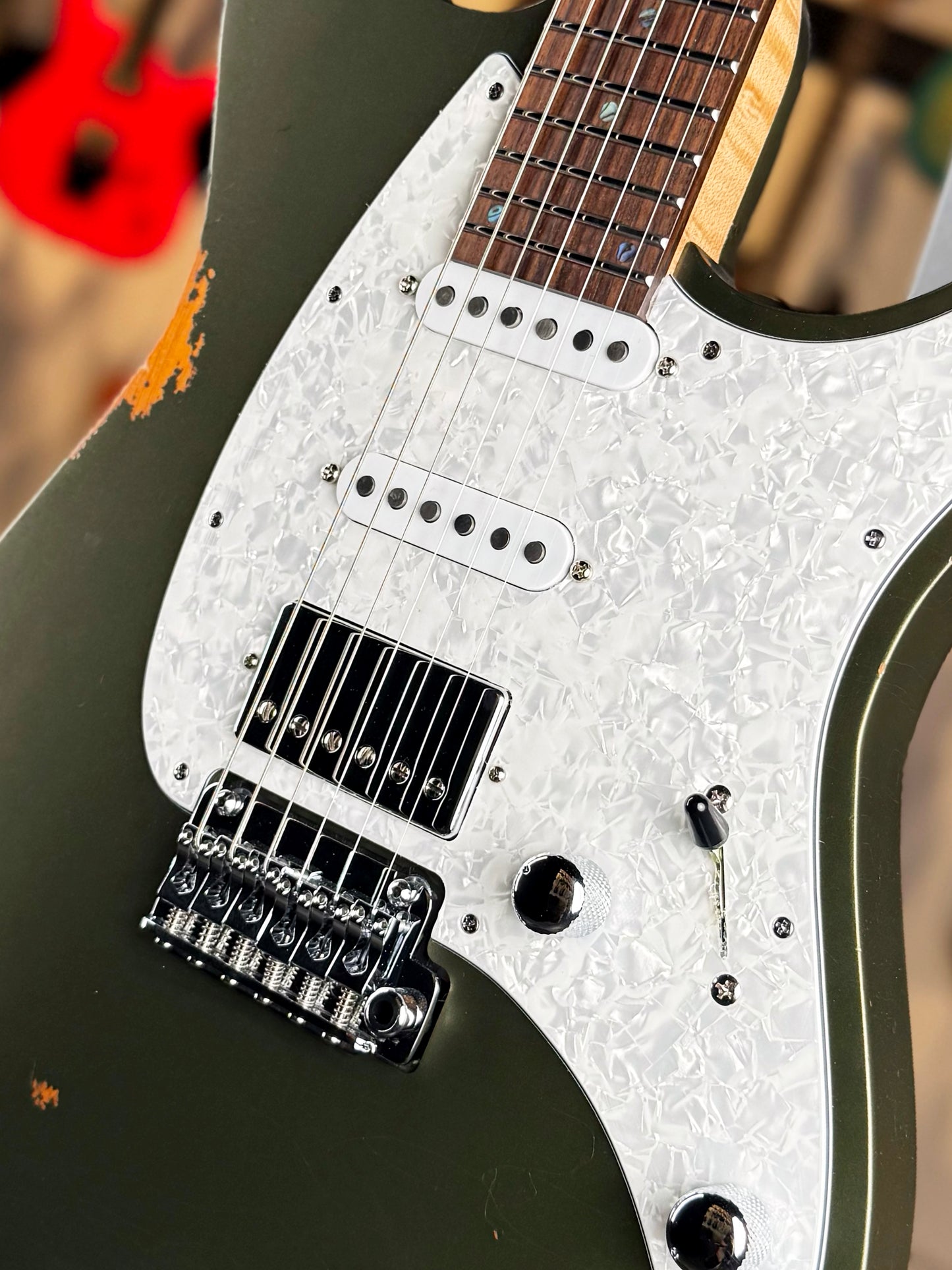 Mayones Aquila Aged V24 6 NAMM 2025 Limited Edition | Monolith Olive Green