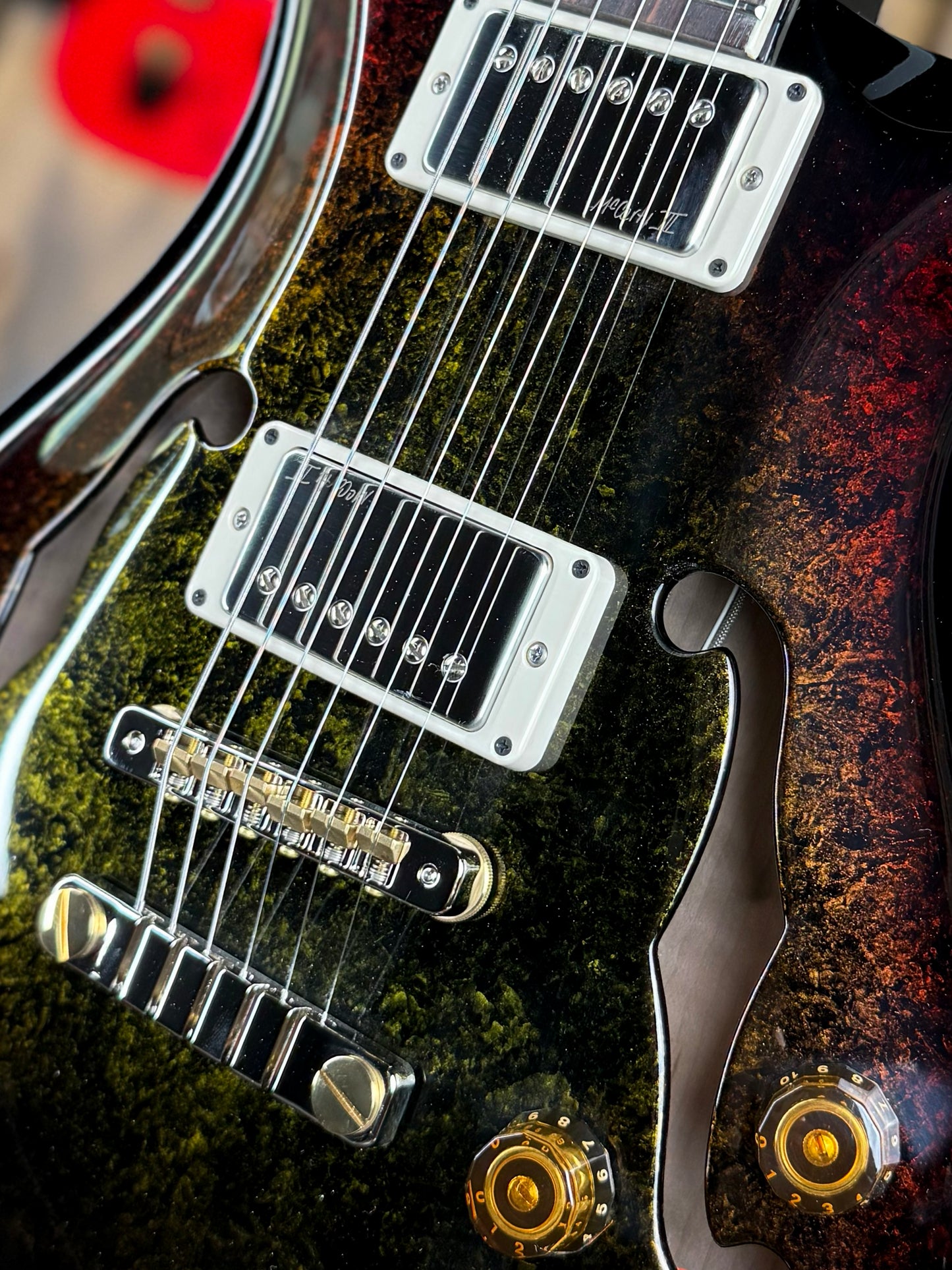 PRS McCarty 594 Hollowbody II Sprayer's Choice | Gold Leaf Burst