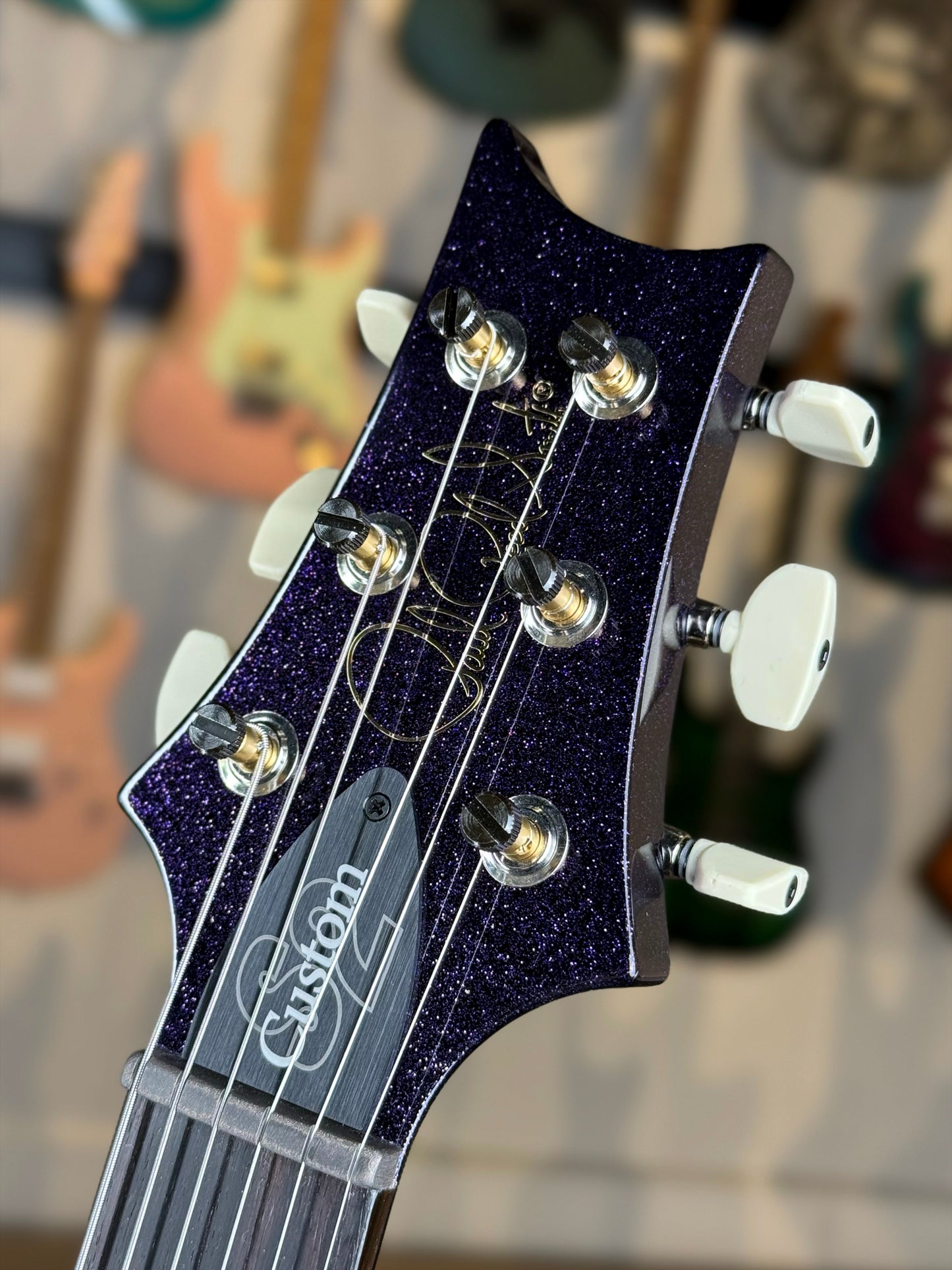 PRS S2 Custom 24-08 Sprayer's Choice | Purple to Gold Sparkle Fade
