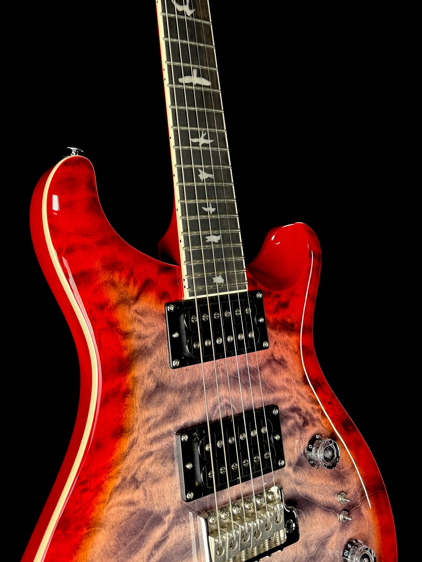 PRS SE Custom 24-08 Quilt | Charcoal Cherry Burst