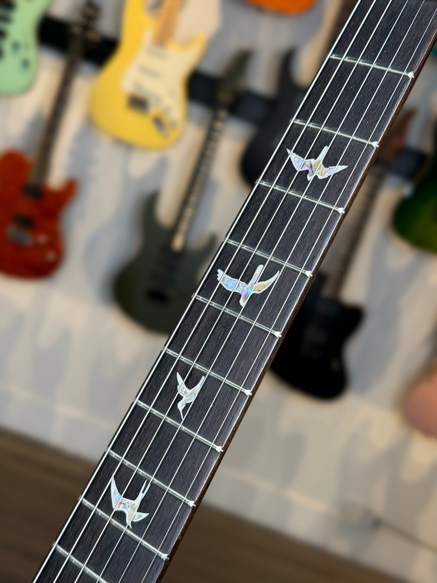 PRS Custom 24-08 Sprayer's Choice | Faded Indigo/Charcoal with Silver Microburst Back