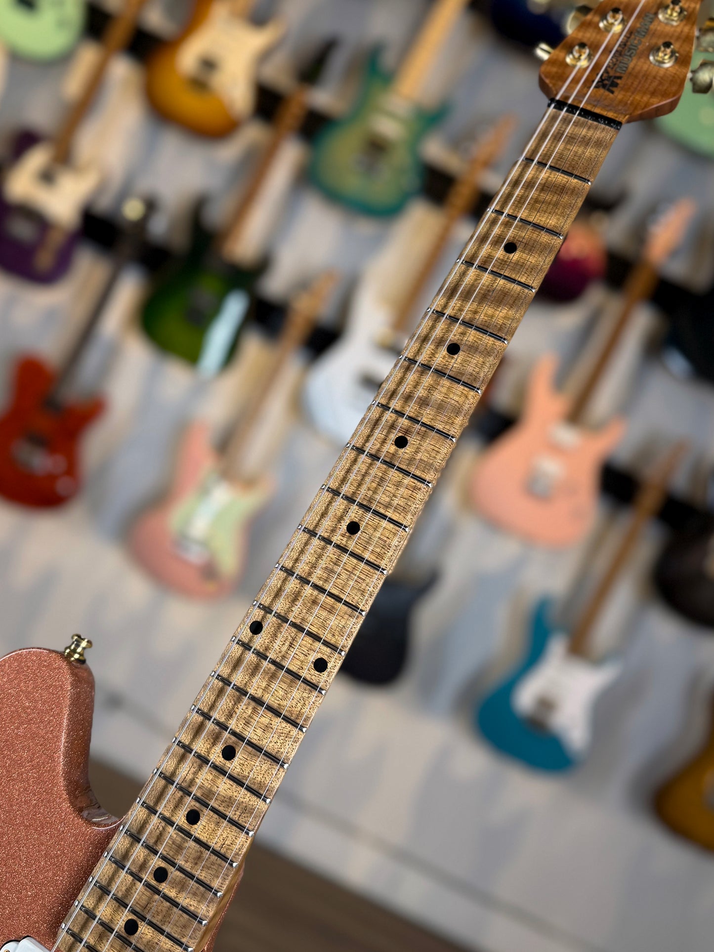 Ernie Ball Music Man Valentine | Pink Champagne Sparkle