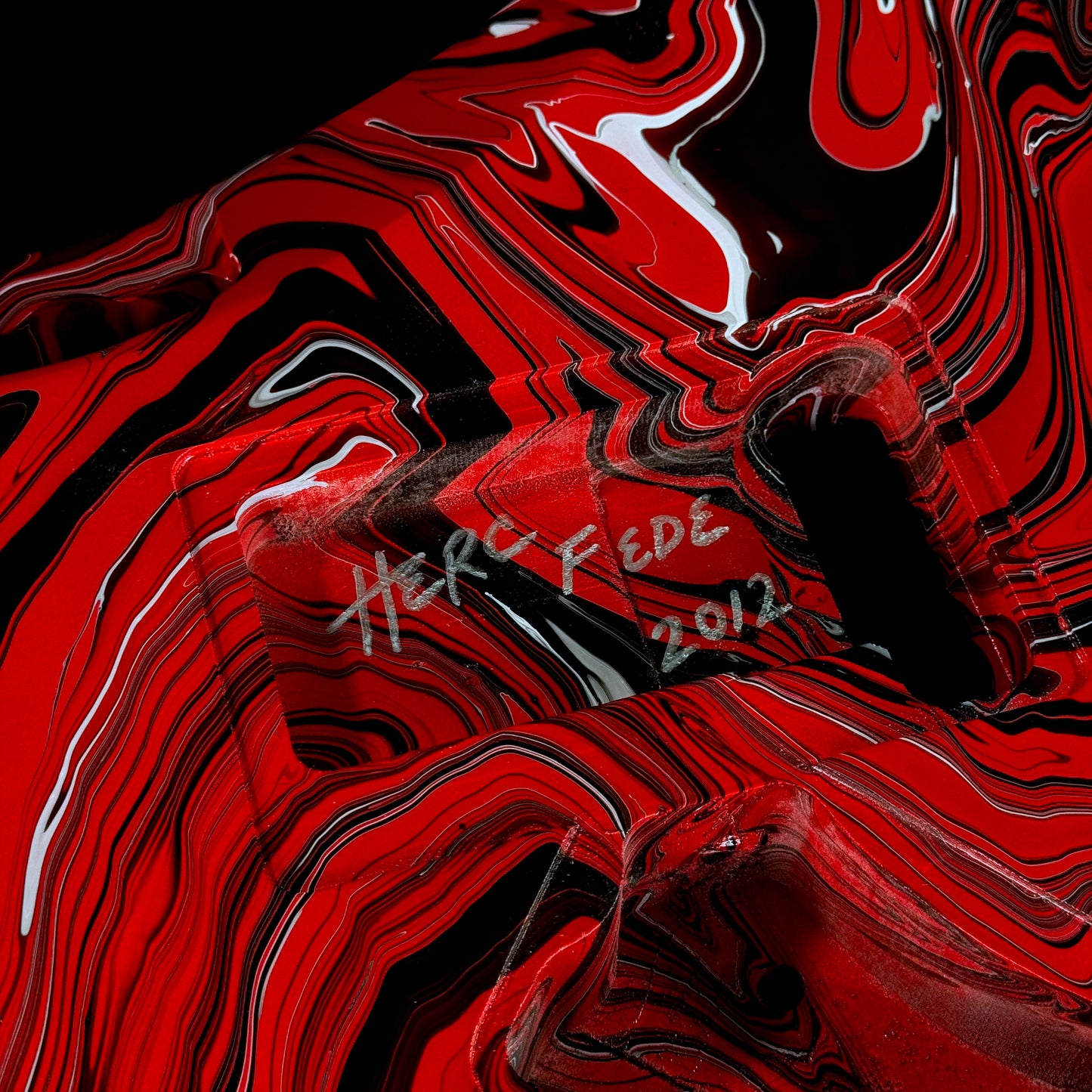 Ibanez Jem Inspired Body | Herc Fede Red Multi Color Swirl